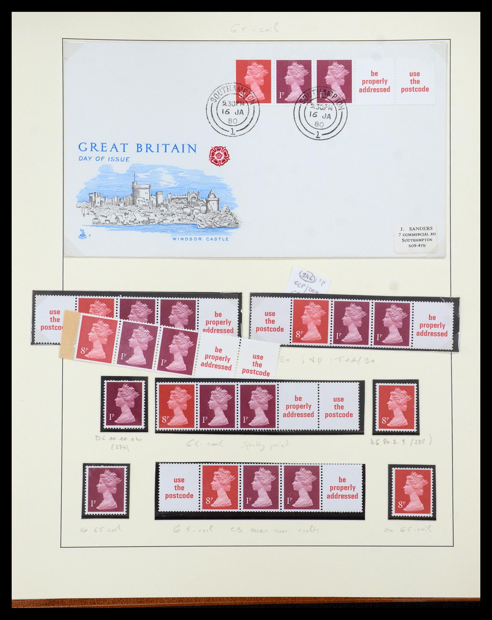 35700 103 - Postzegelverzameling 35700 Engeland machins 1971-2018!!
