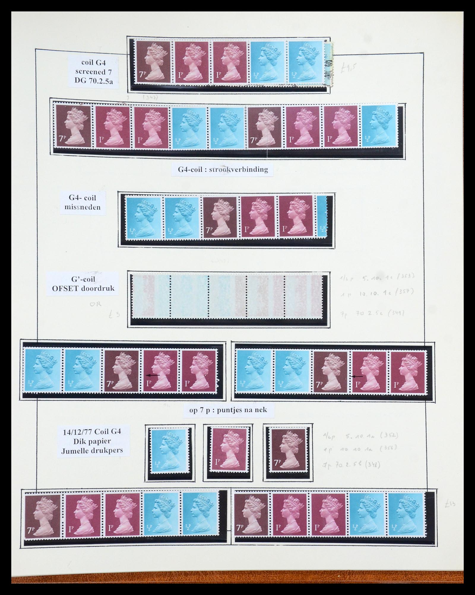 35700 132 - Postzegelverzameling 35700 Engeland machins 1971-2018!!