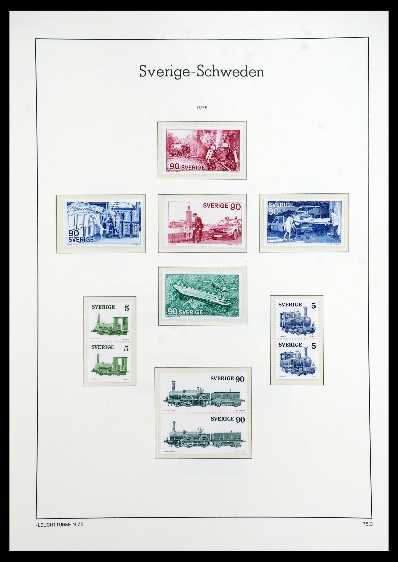 35778 194 - Postzegelverzameling 35778 Zweden 1855-1990.