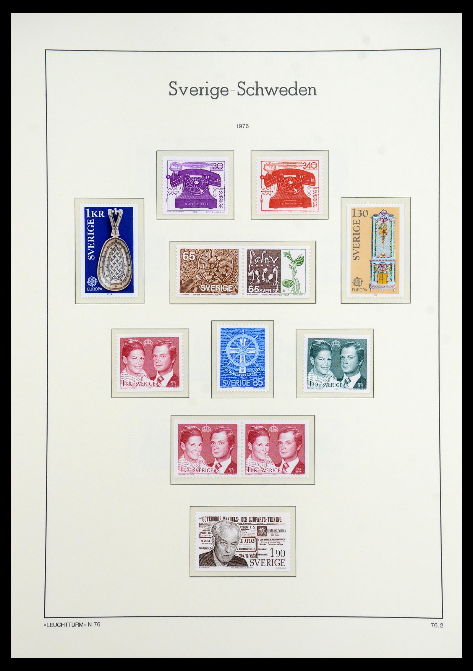 35778 199 - Postzegelverzameling 35778 Zweden 1855-1990.
