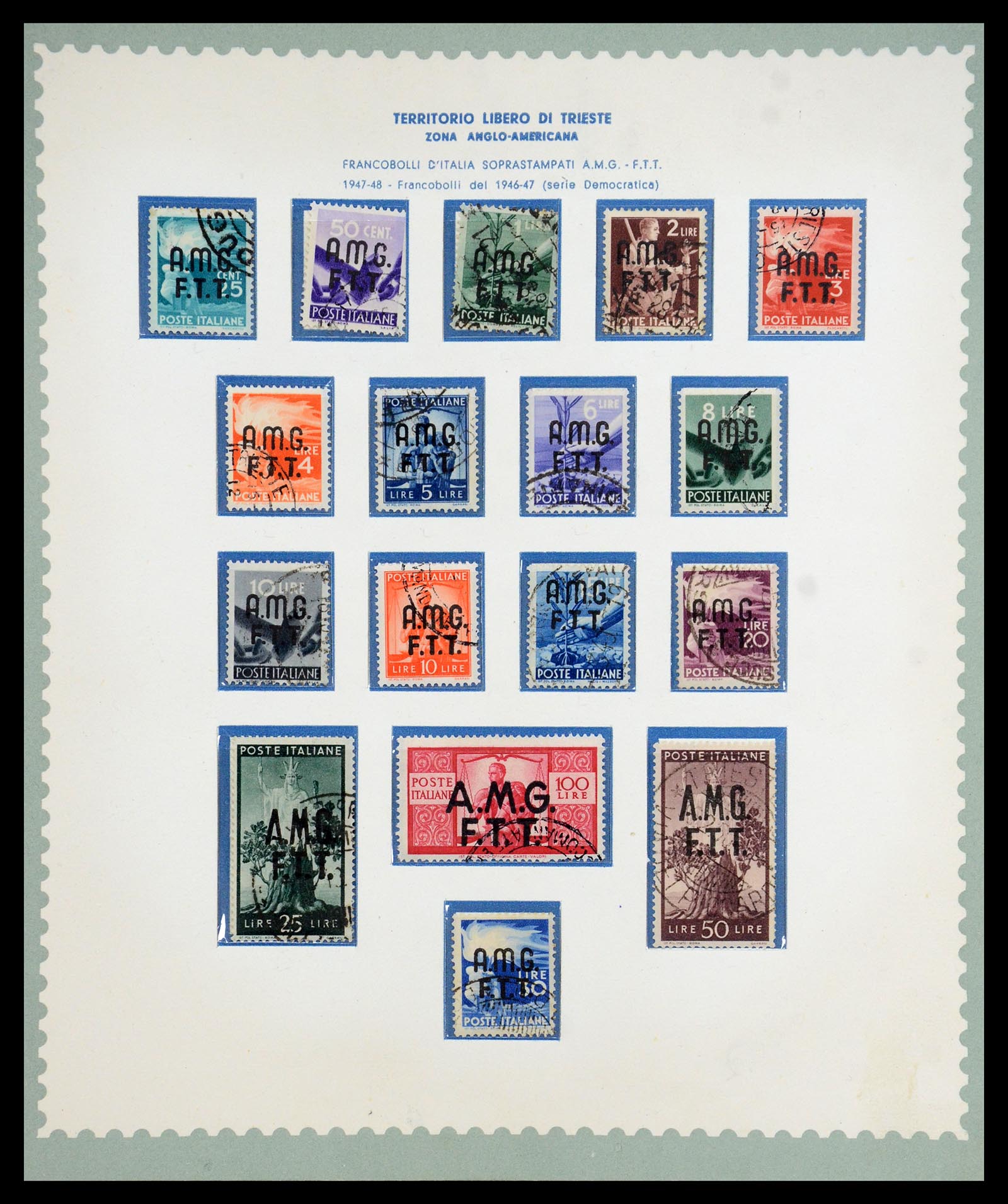 35804 001 - Postzegelverzameling 35804 Italië Triëst-A 1947-1954.