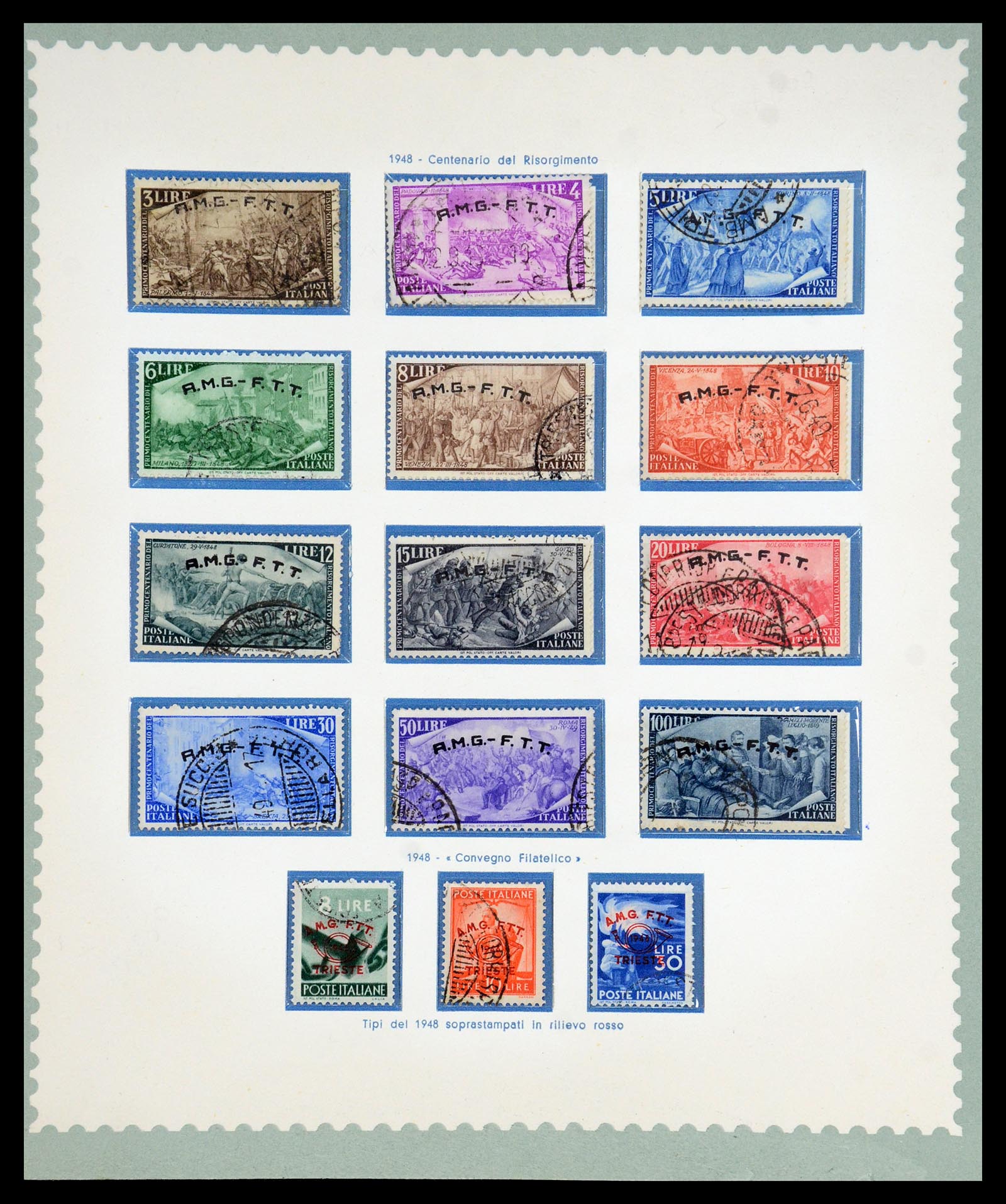 35804 002 - Postzegelverzameling 35804 Italië Triëst-A 1947-1954.