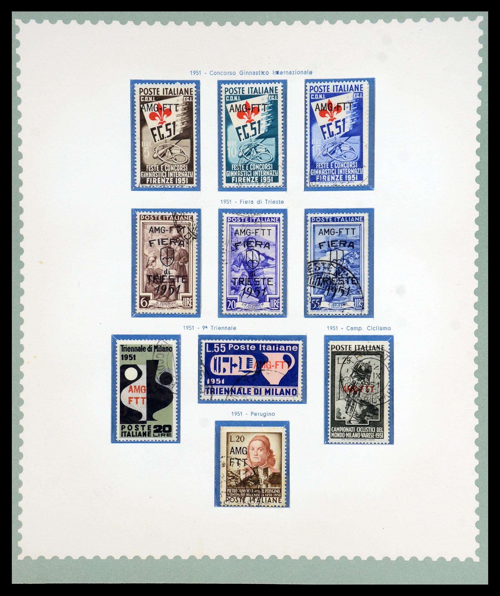 35804 012 - Postzegelverzameling 35804 Italië Triëst-A 1947-1954.