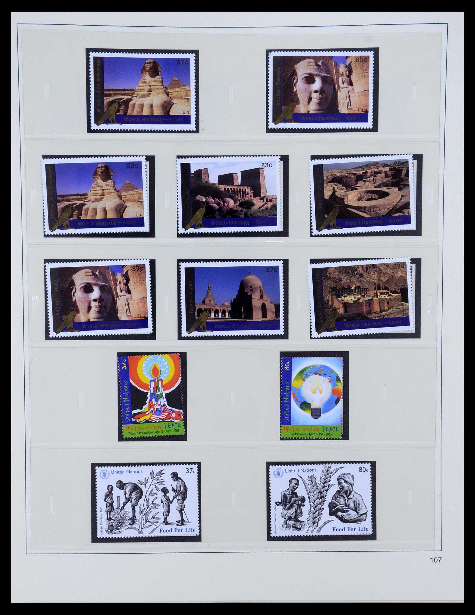 35879 106 - Postzegelverzameling 35879 Verenigde Naties 1951-2012.