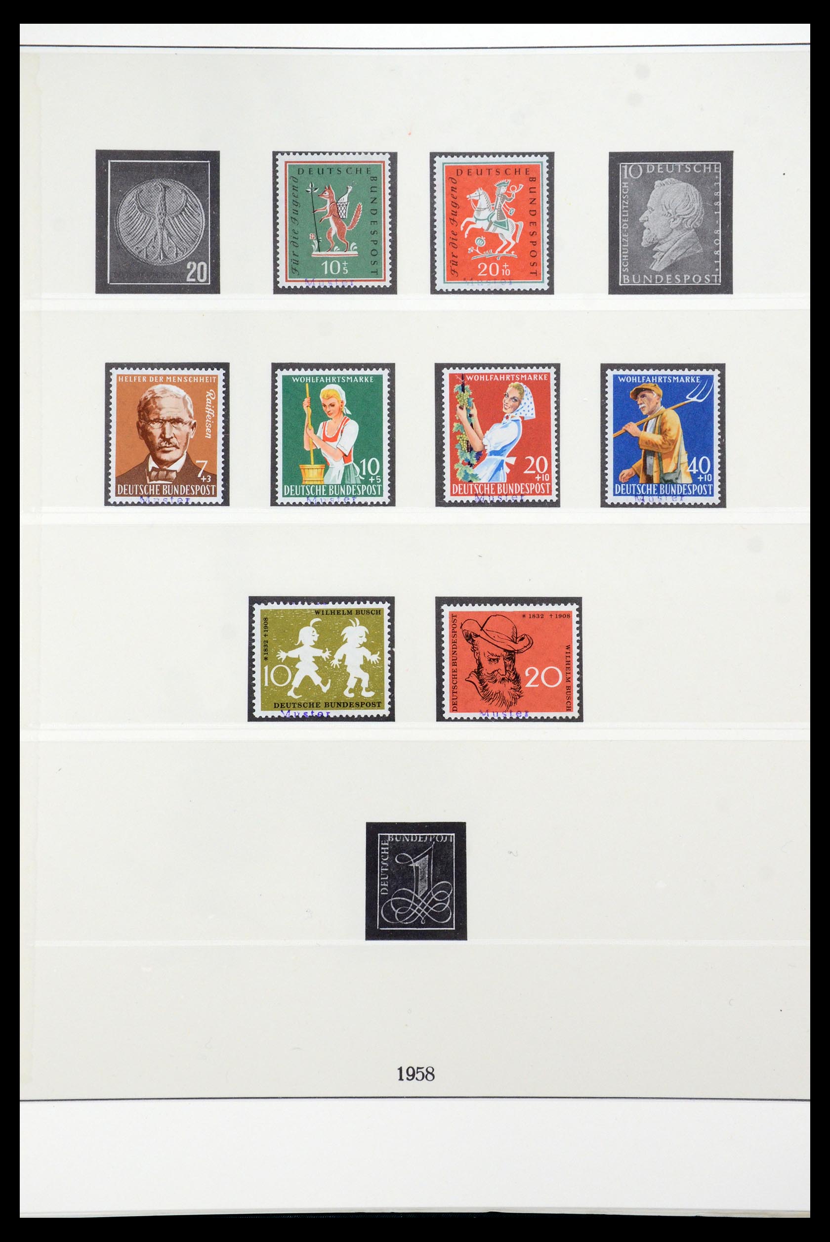 35973 009 - Postzegelverzameling 35973 Bundespost specimen 1952-2002.