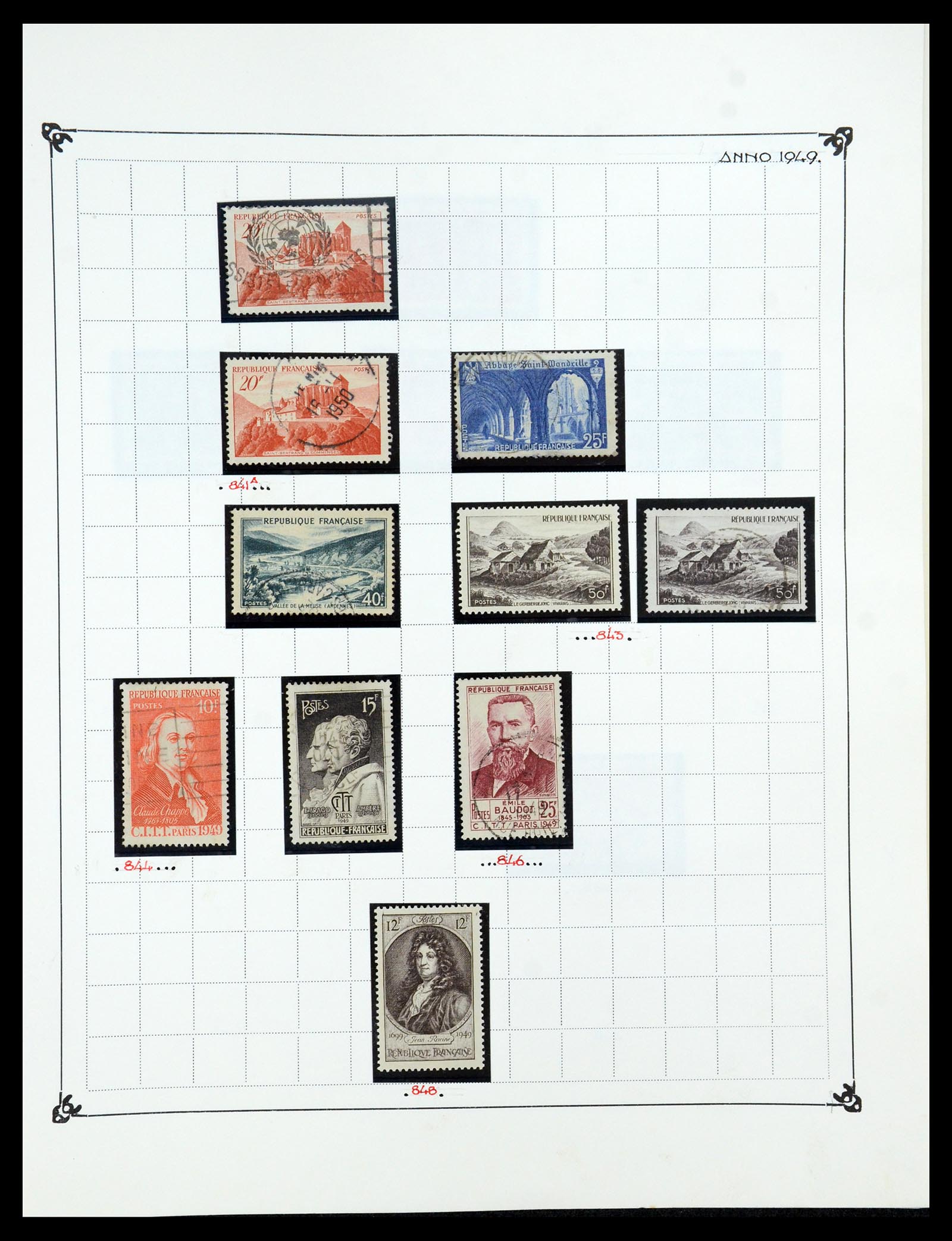 35987 068 - Postzegelverzameling 35987 Frankrijk 1849-1958.