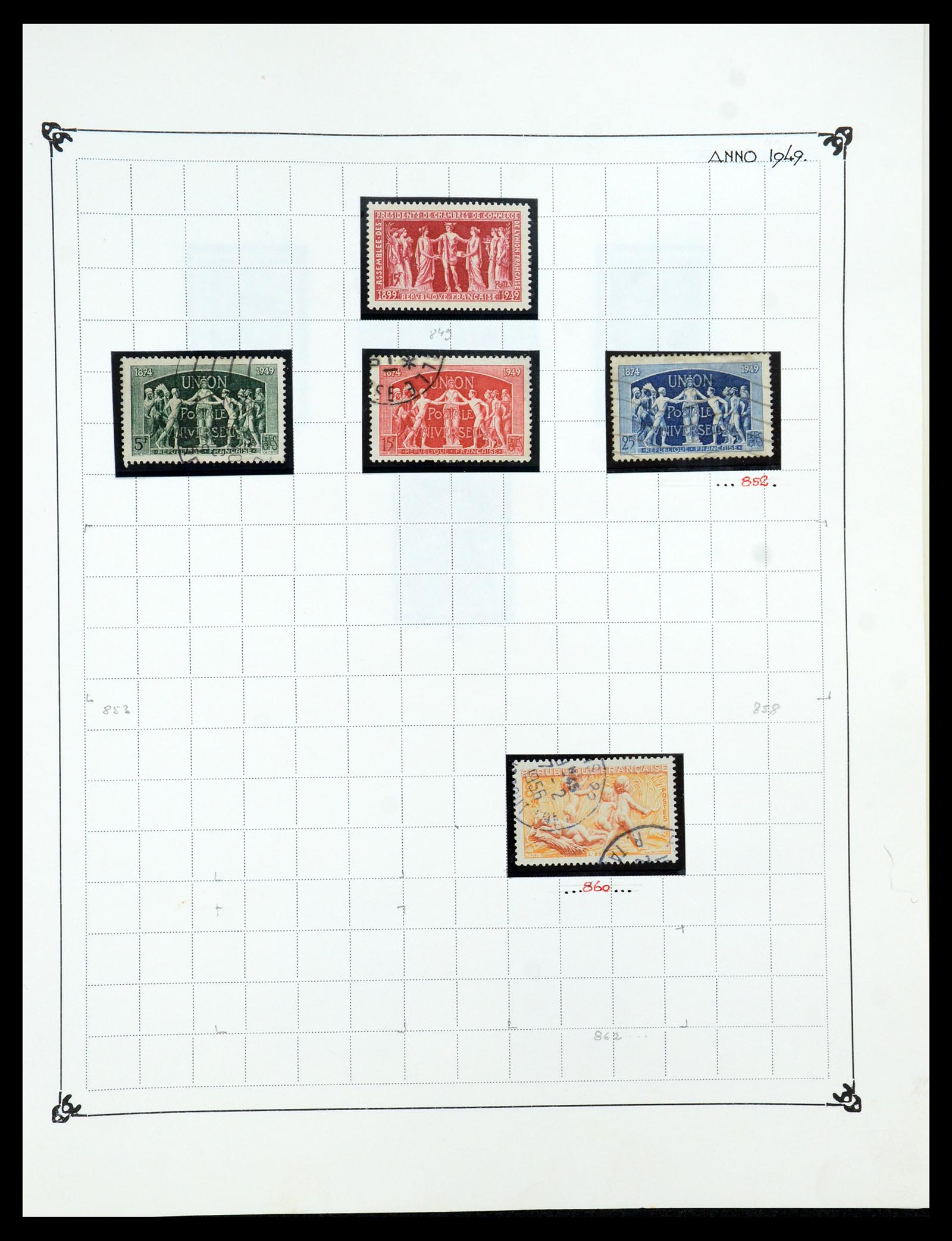 35987 069 - Postzegelverzameling 35987 Frankrijk 1849-1958.