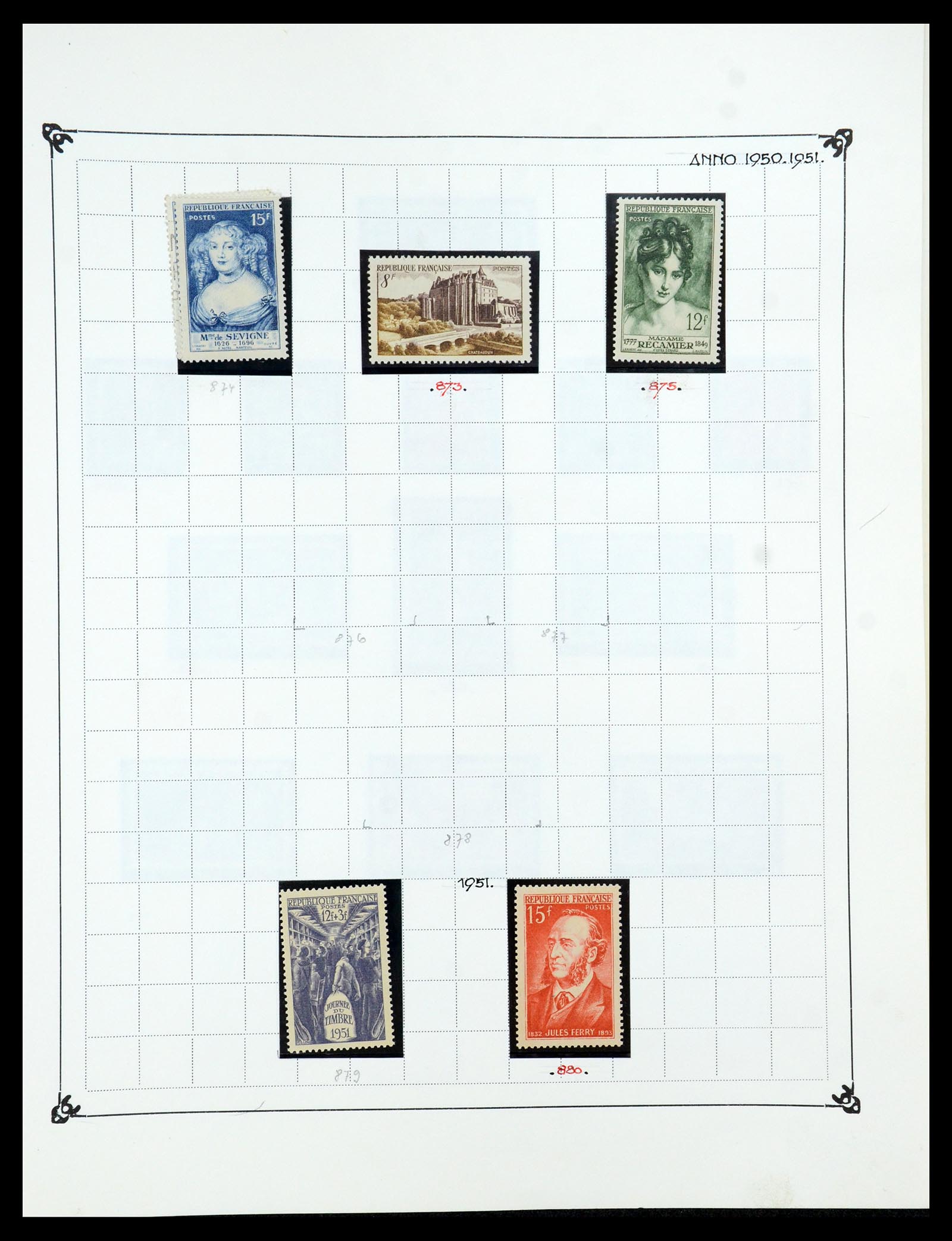 35987 071 - Postzegelverzameling 35987 Frankrijk 1849-1958.