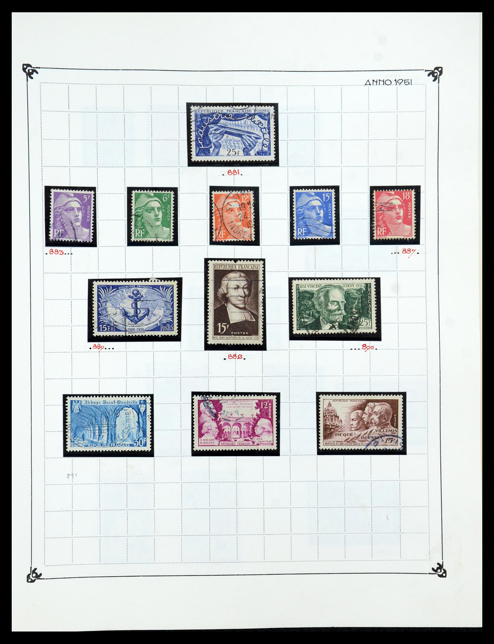 35987 072 - Postzegelverzameling 35987 Frankrijk 1849-1958.