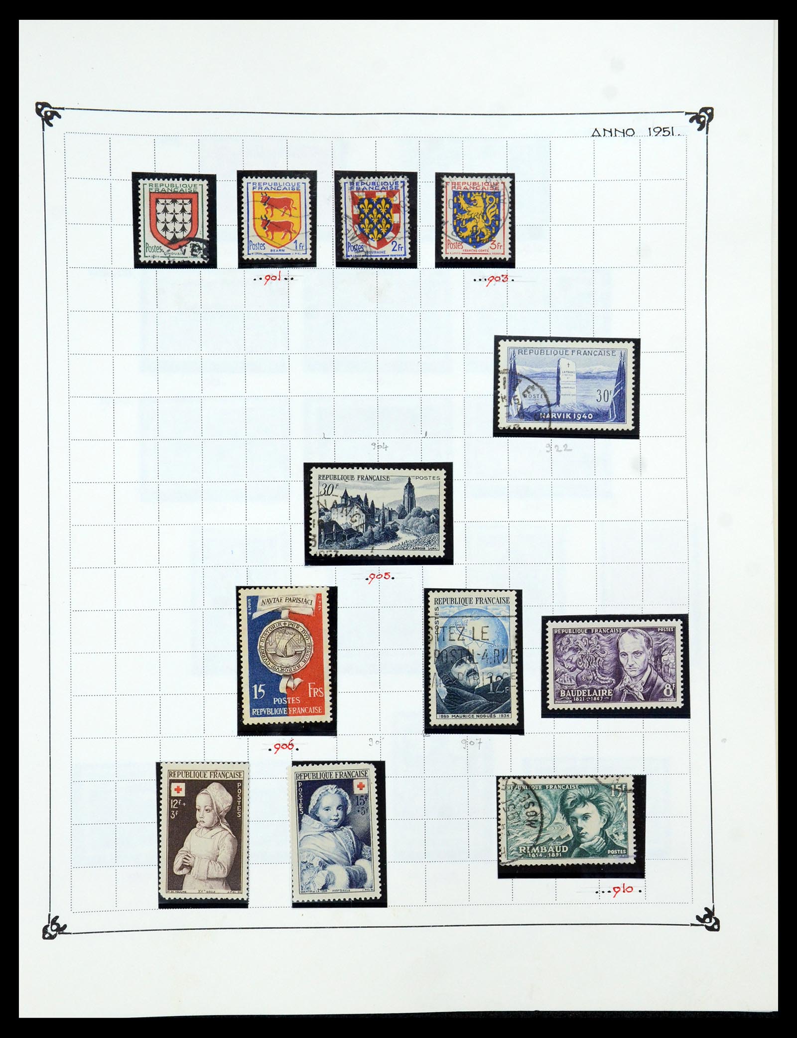 35987 073 - Postzegelverzameling 35987 Frankrijk 1849-1958.