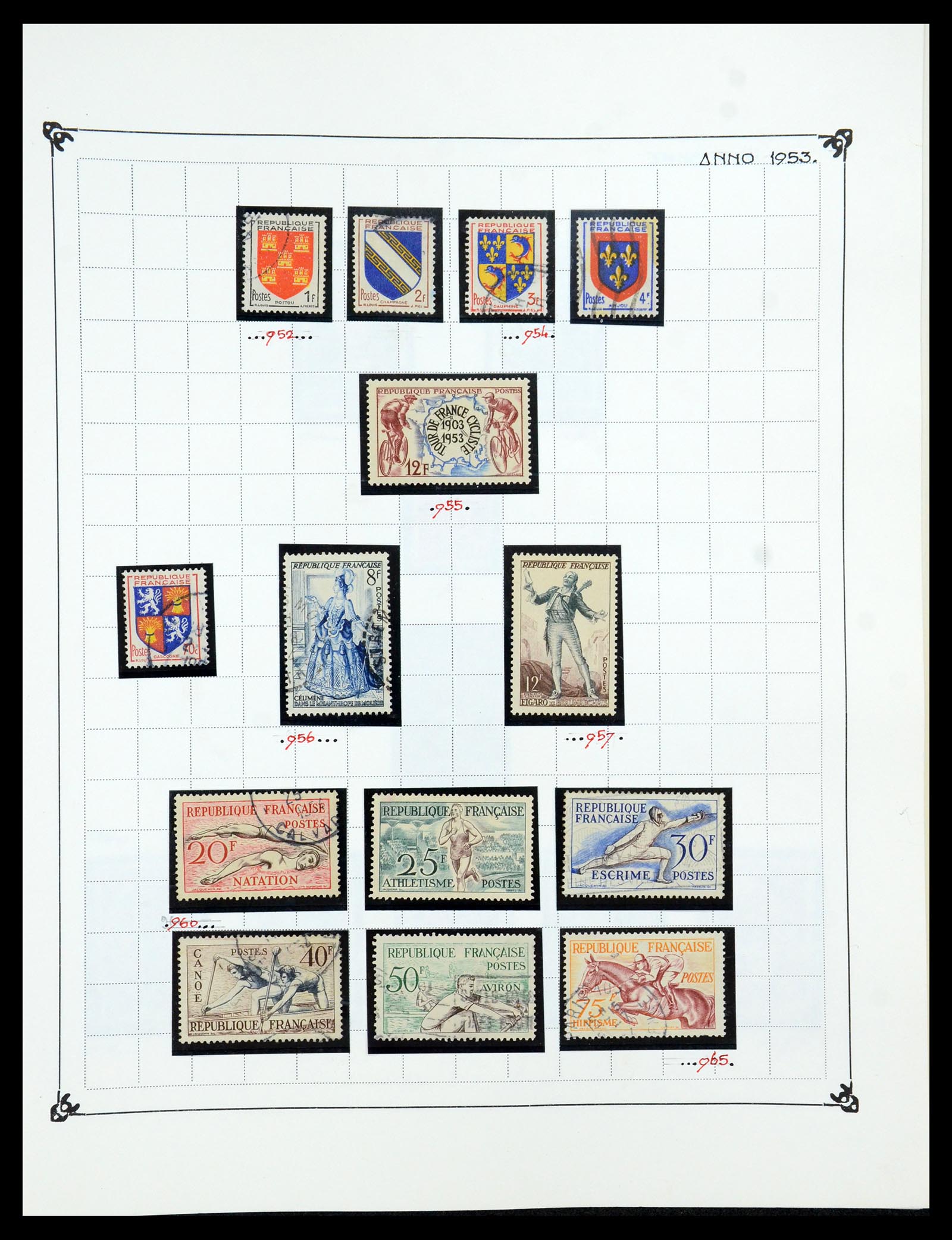 35987 077 - Postzegelverzameling 35987 Frankrijk 1849-1958.