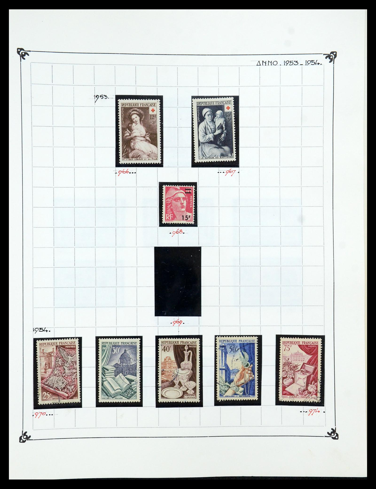 35987 078 - Postzegelverzameling 35987 Frankrijk 1849-1958.