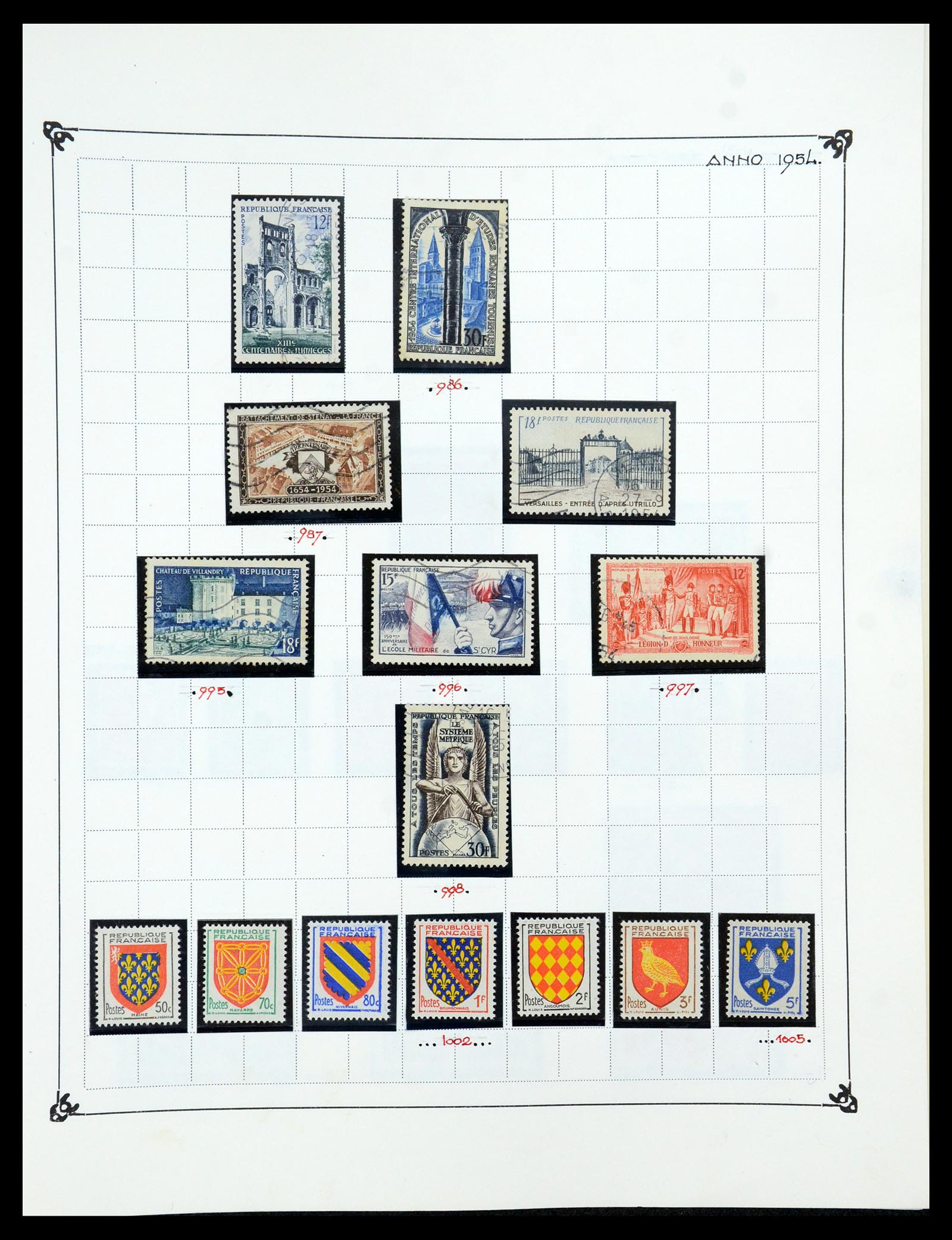 35987 080 - Postzegelverzameling 35987 Frankrijk 1849-1958.