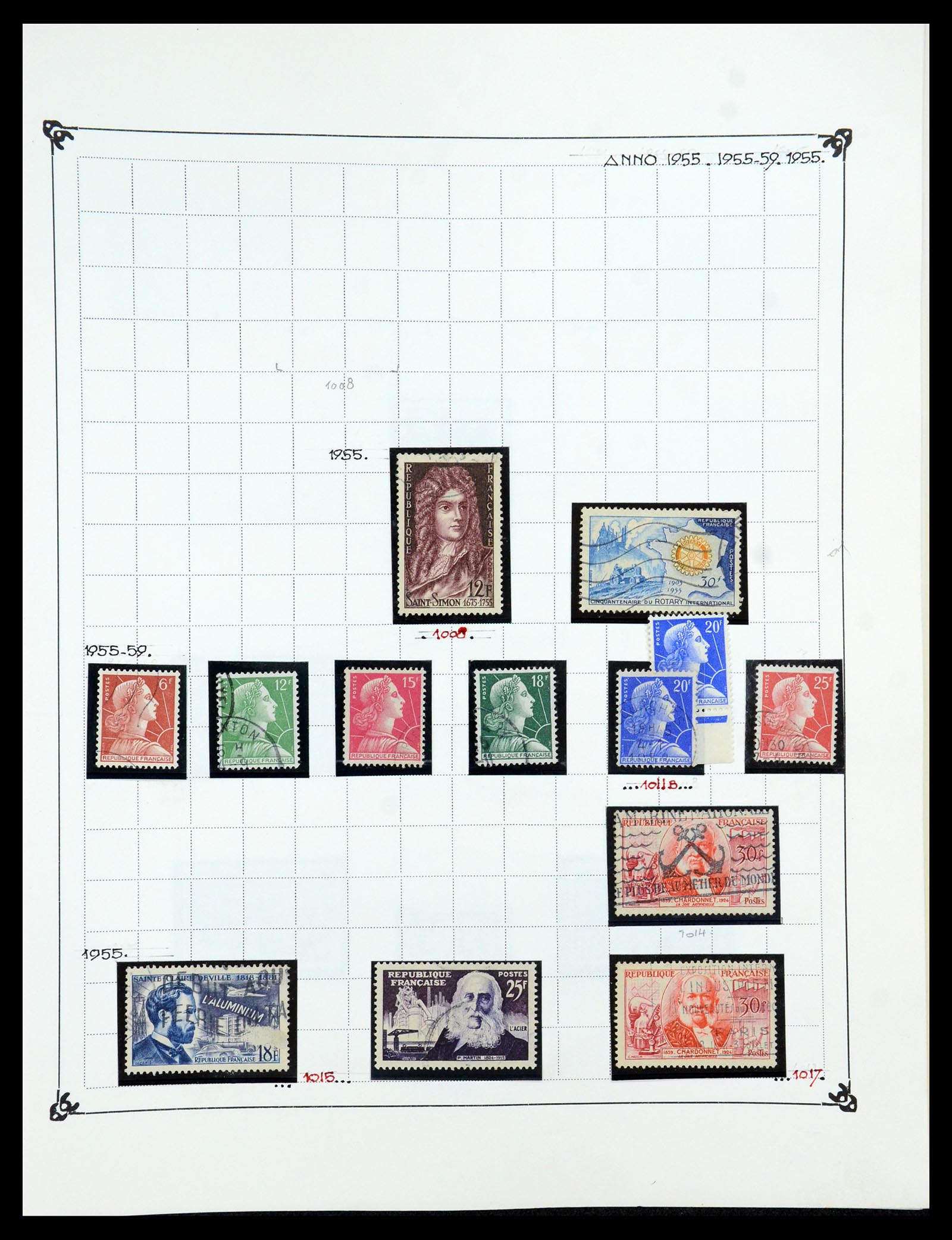 35987 081 - Postzegelverzameling 35987 Frankrijk 1849-1958.