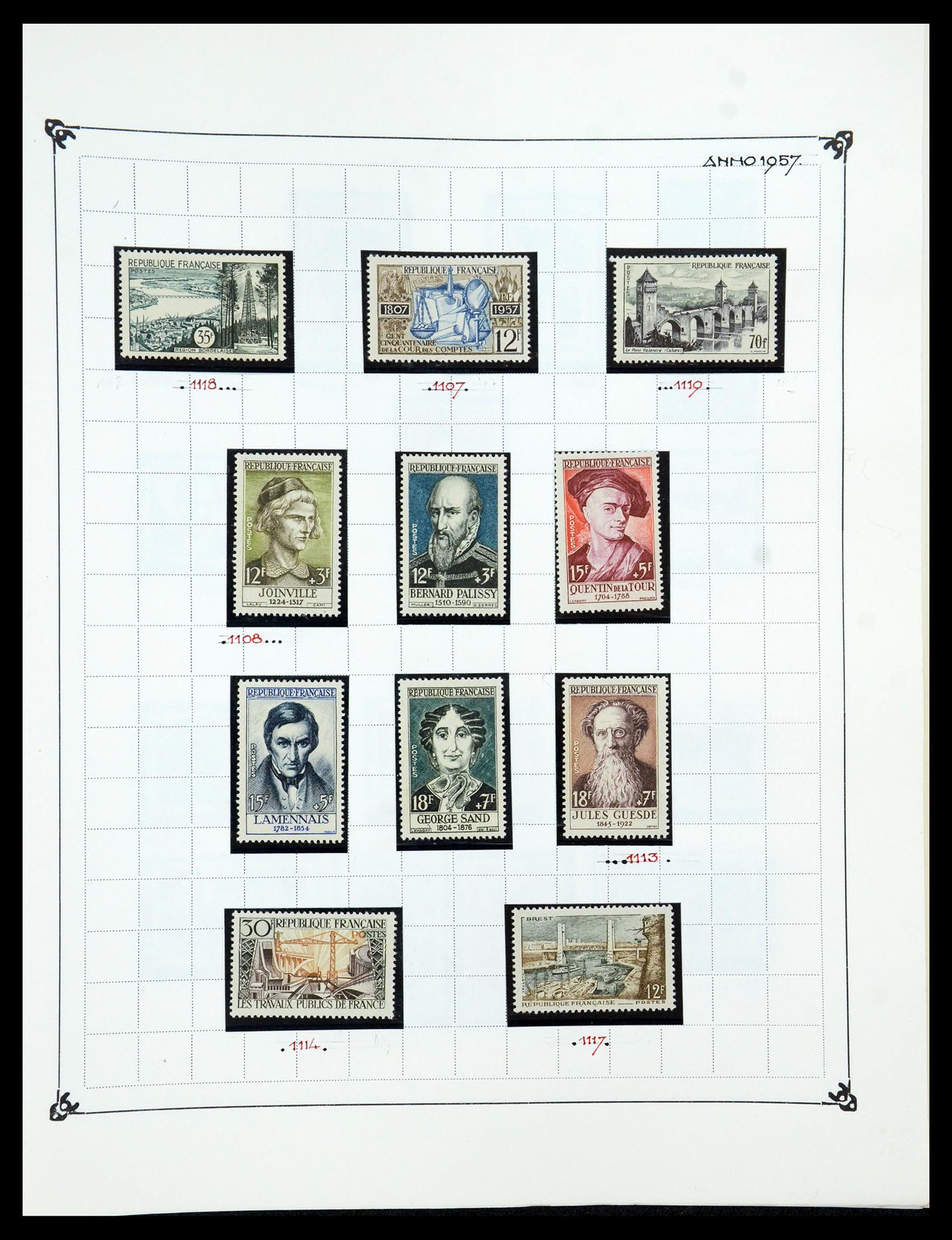 35987 090 - Postzegelverzameling 35987 Frankrijk 1849-1958.
