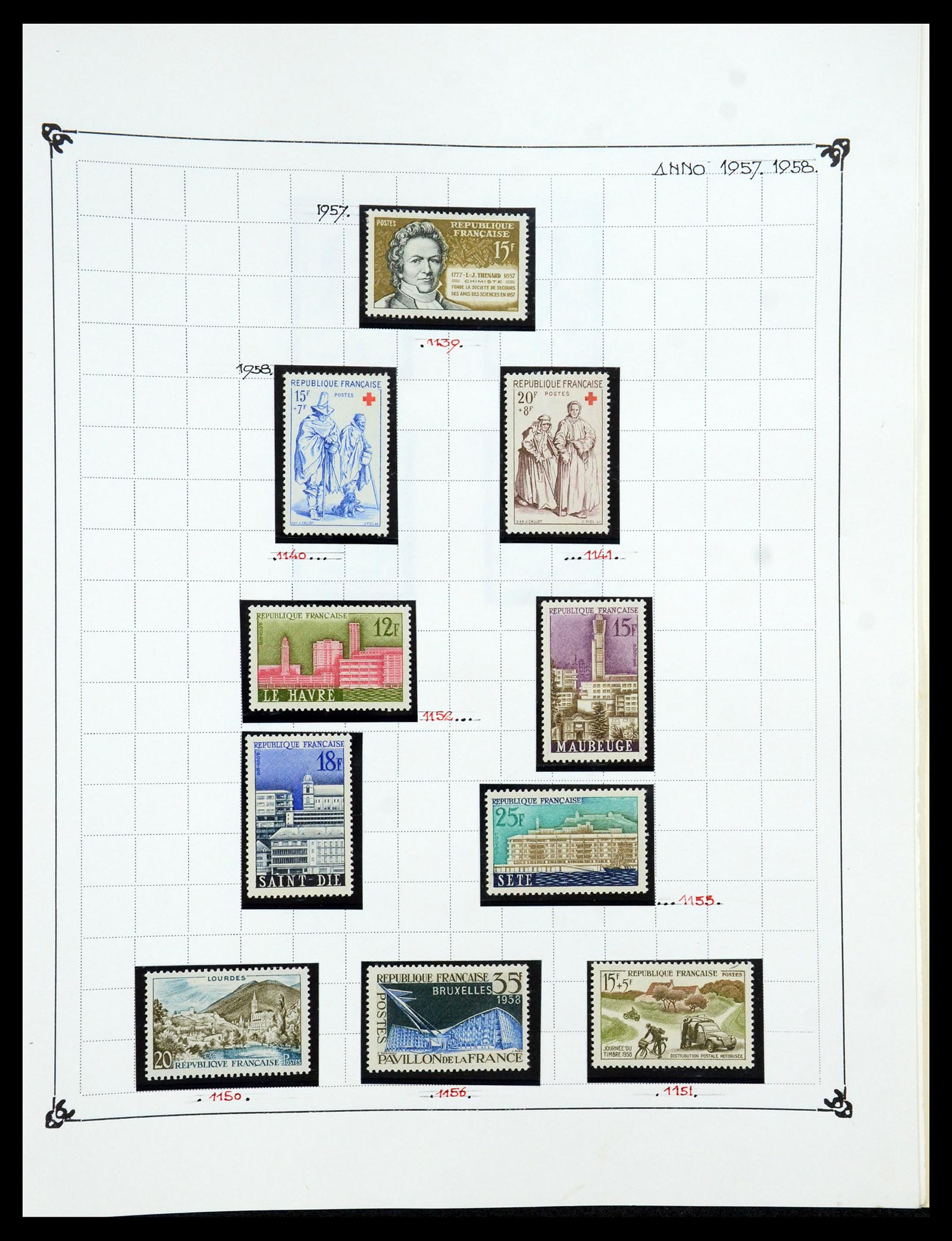 35987 093 - Postzegelverzameling 35987 Frankrijk 1849-1958.