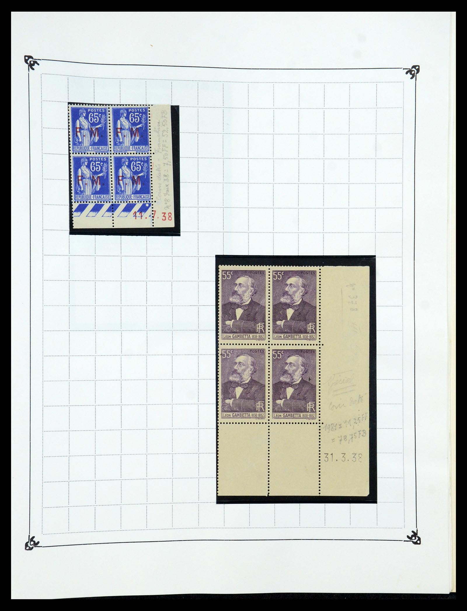 35987 098 - Postzegelverzameling 35987 Frankrijk 1849-1958.