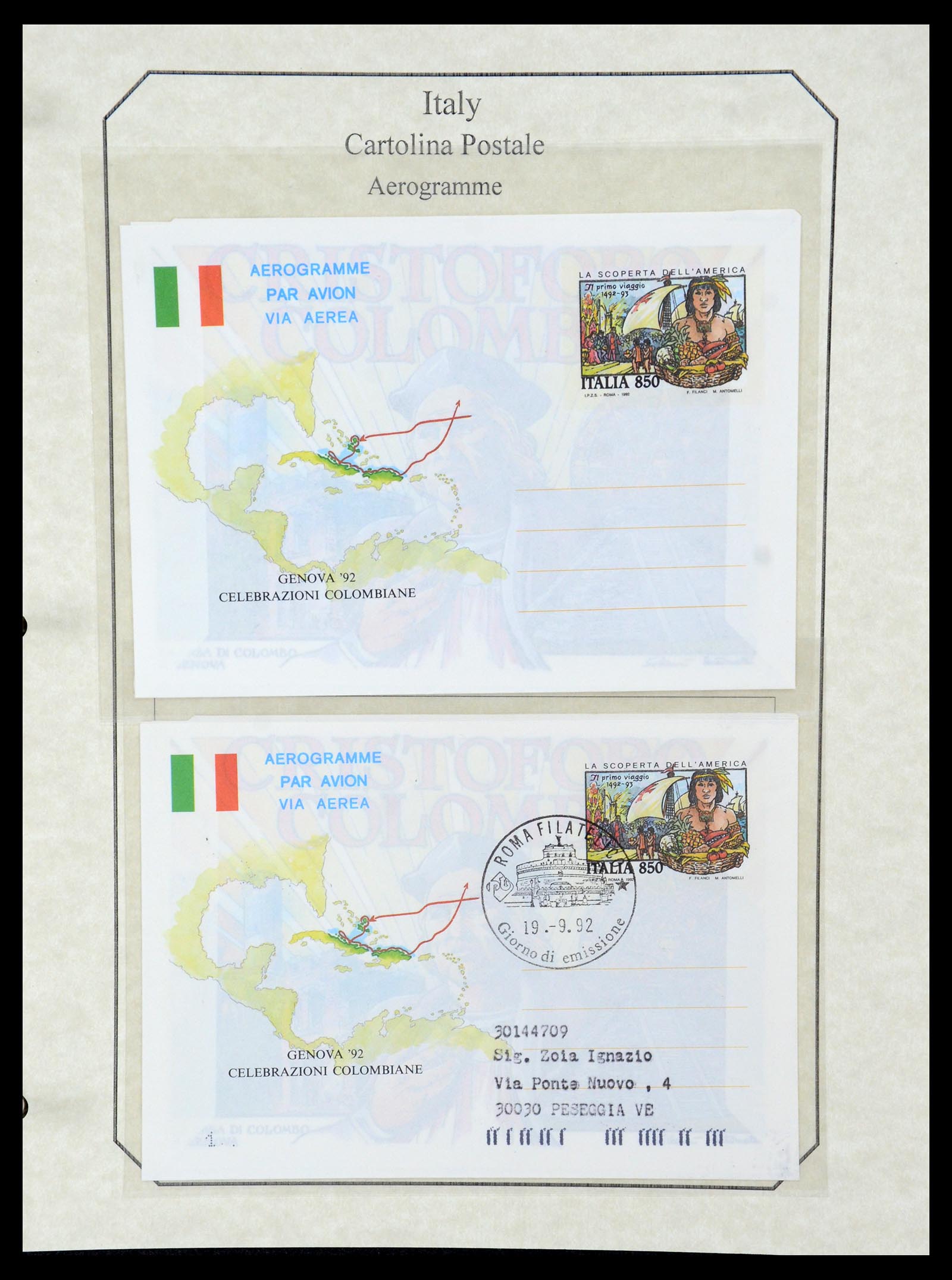 36166 076 - Postzegelverzameling 36166 Italië en gebieden brieven 1800-1980.