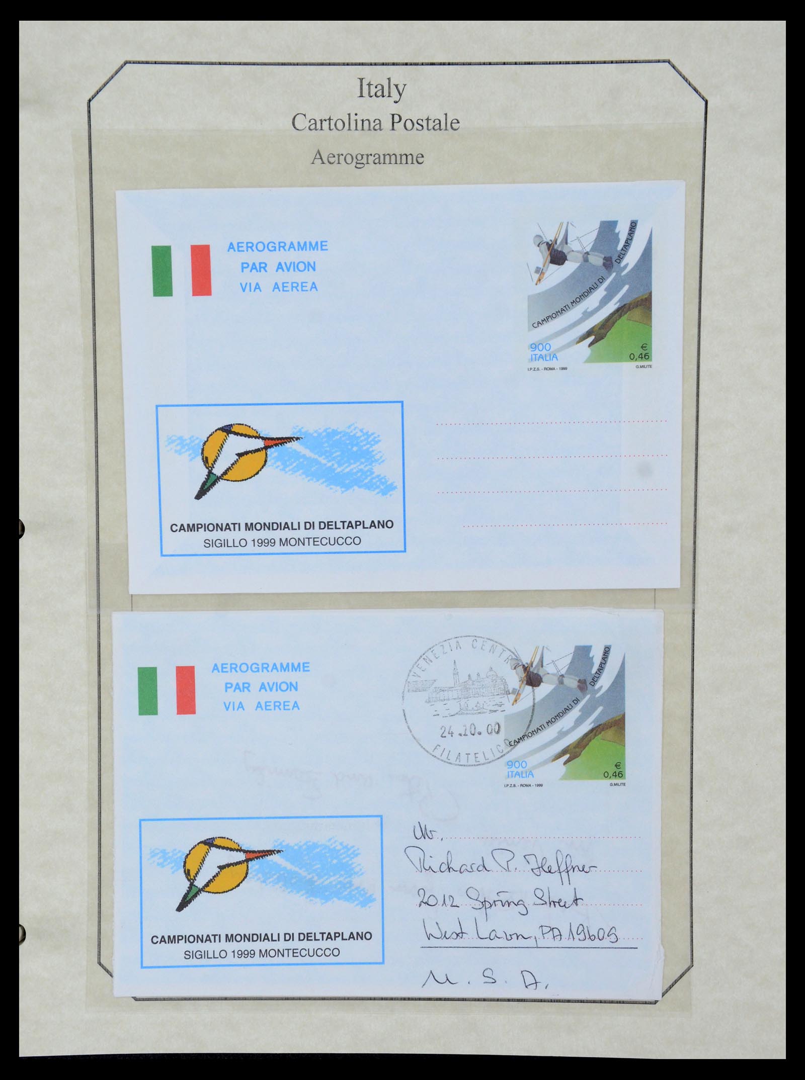 36166 078 - Postzegelverzameling 36166 Italië en gebieden brieven 1800-1980.