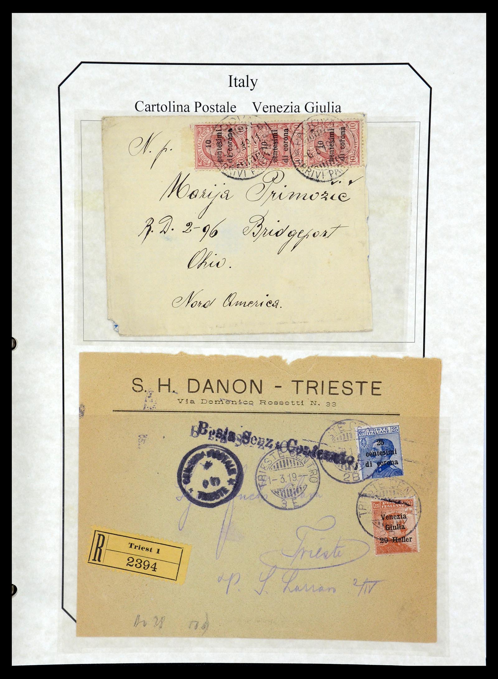 36166 100 - Postzegelverzameling 36166 Italië en gebieden brieven 1800-1980.
