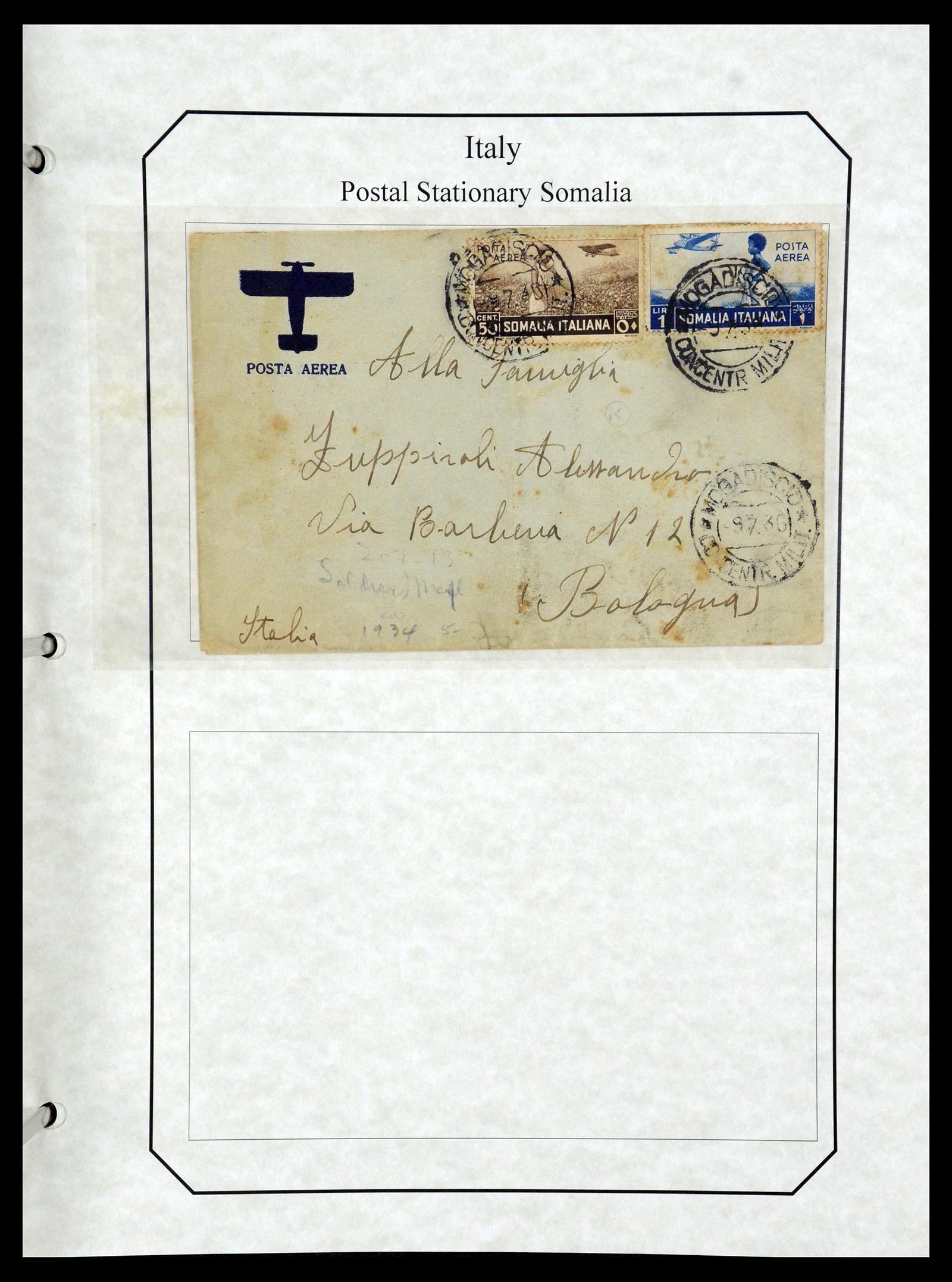 36166 106 - Postzegelverzameling 36166 Italië en gebieden brieven 1800-1980.