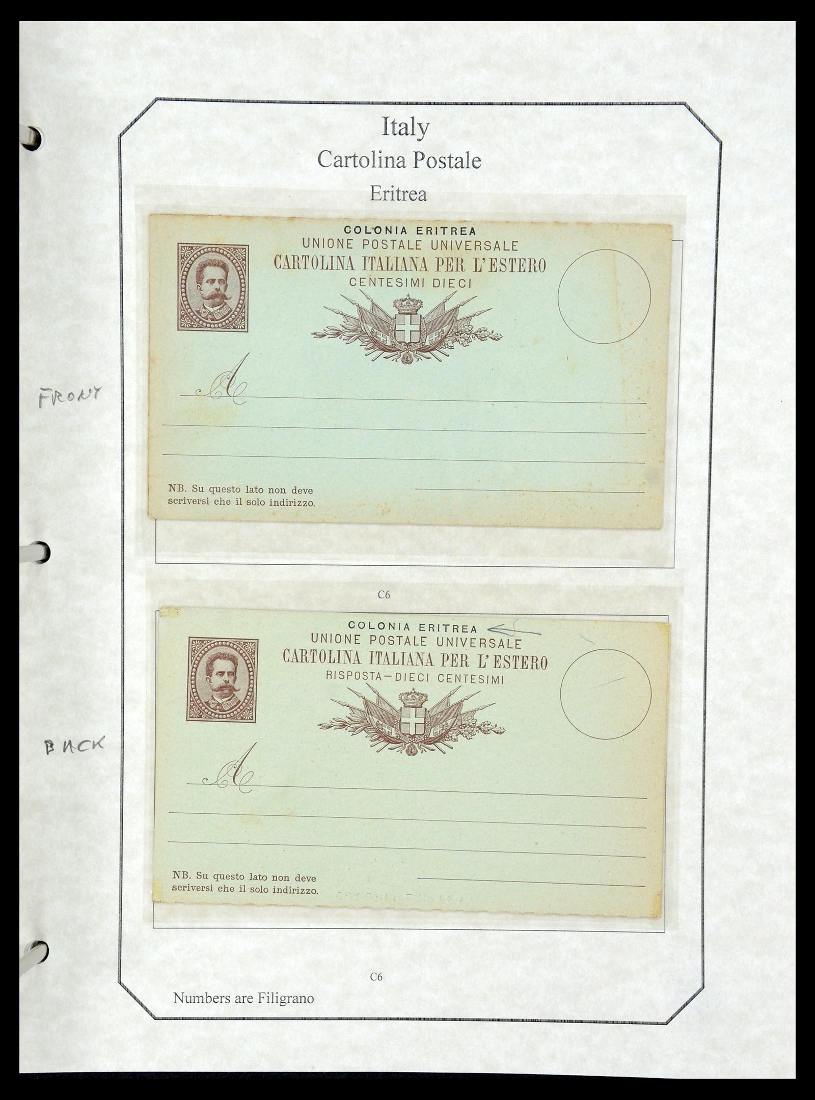 36166 111 - Postzegelverzameling 36166 Italië en gebieden brieven 1800-1980.