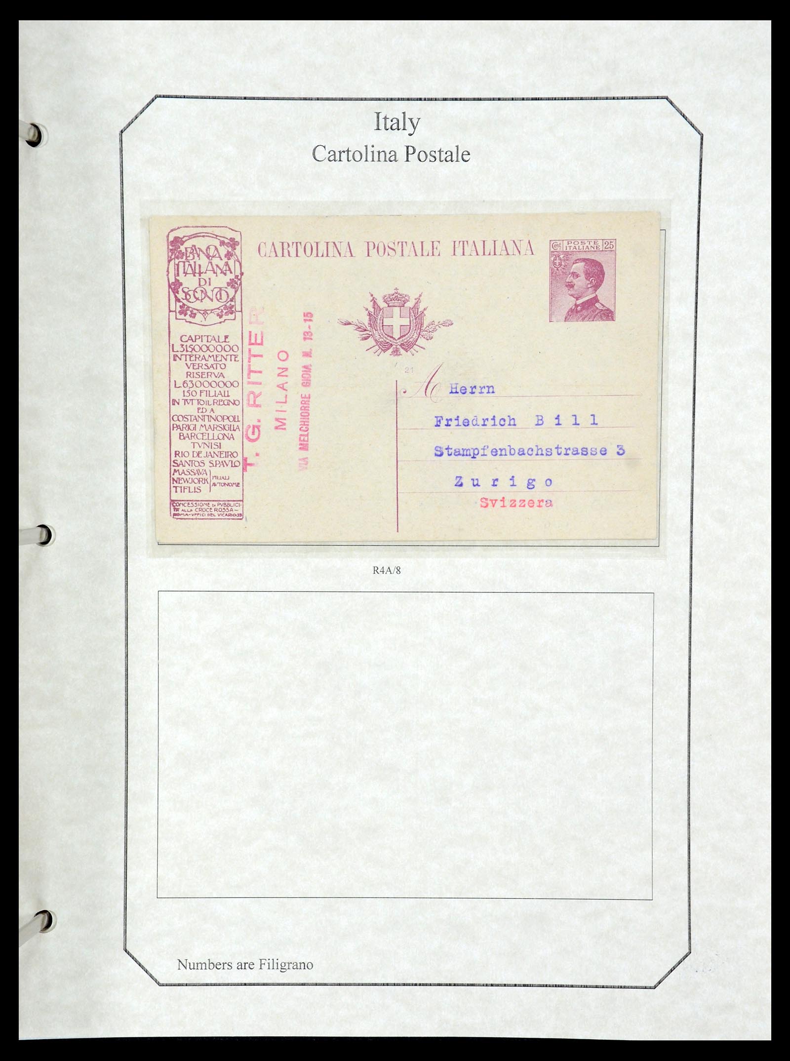 36166 115 - Postzegelverzameling 36166 Italië en gebieden brieven 1800-1980.