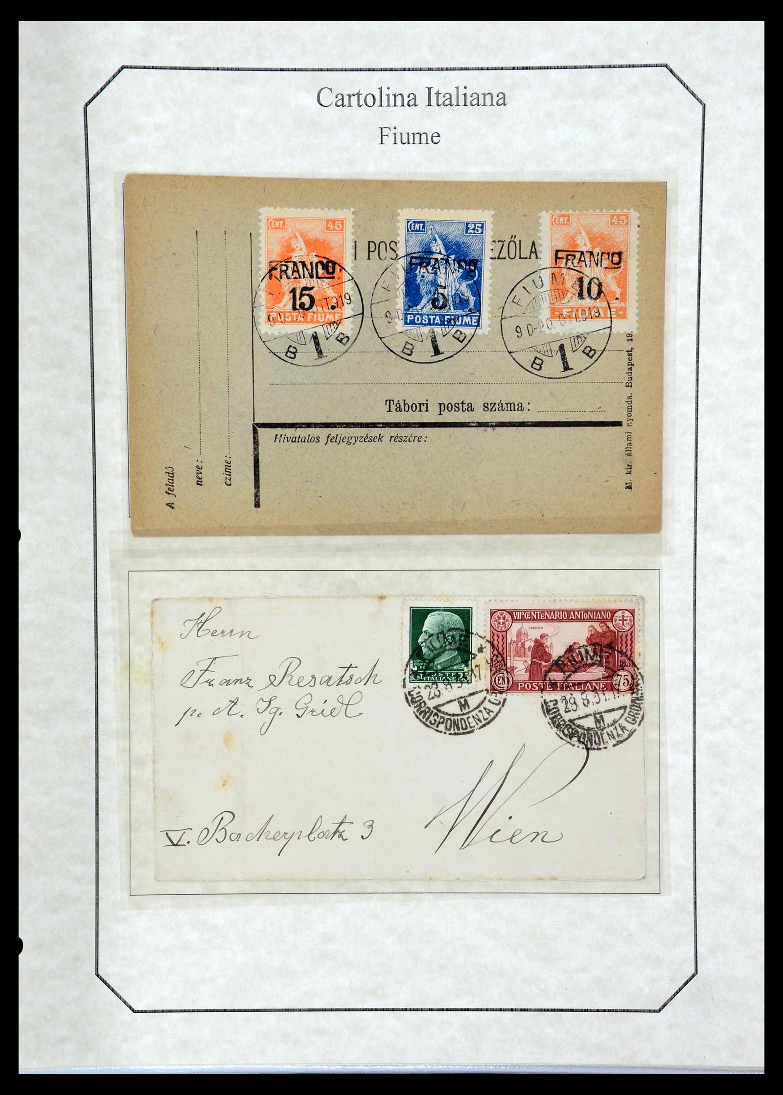 36166 123 - Postzegelverzameling 36166 Italië en gebieden brieven 1800-1980.