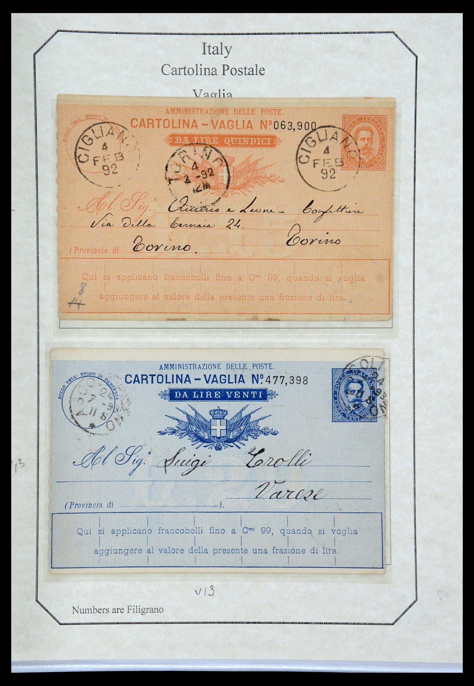 36166 142 - Postzegelverzameling 36166 Italië en gebieden brieven 1800-1980.
