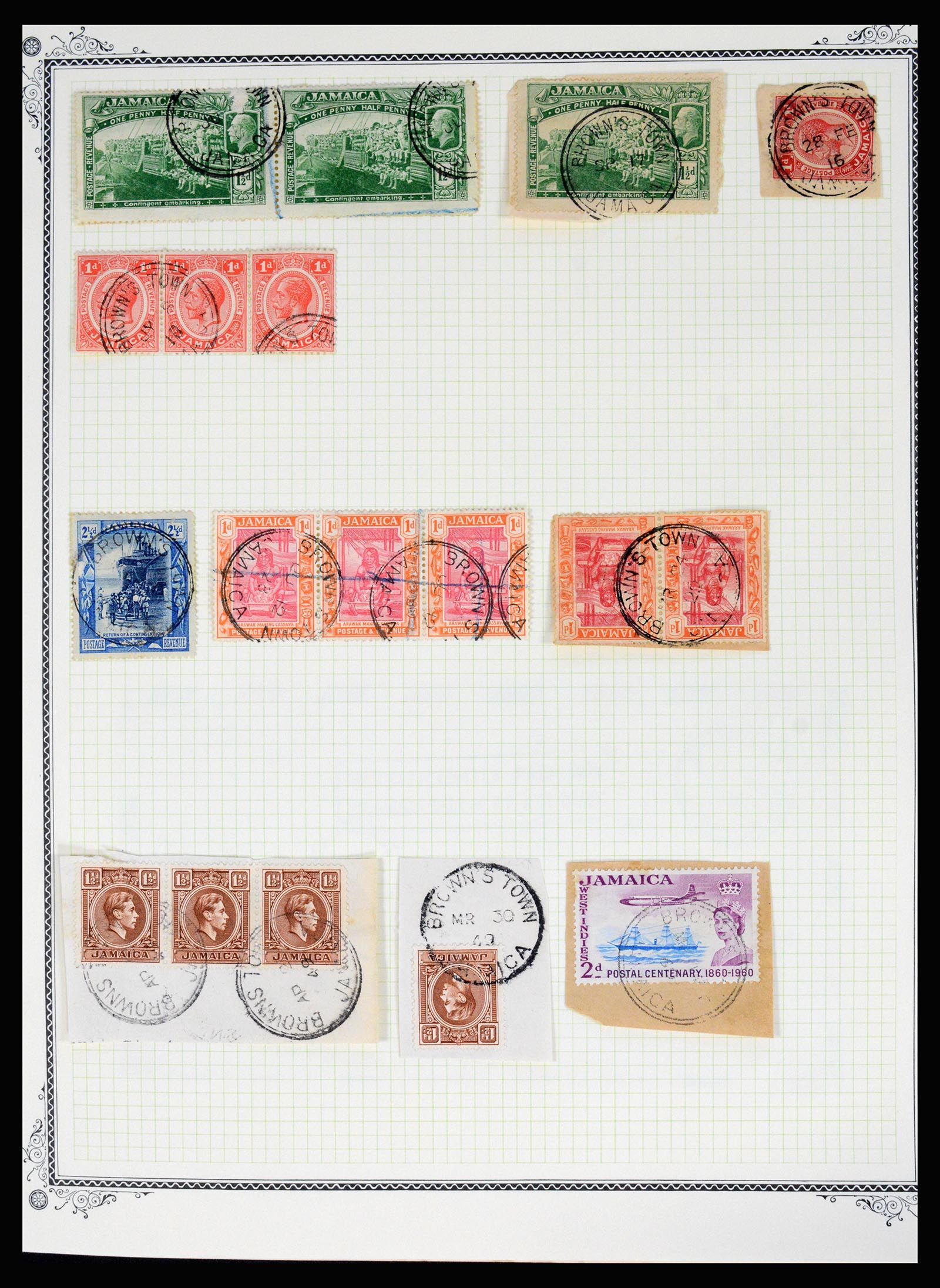 36195 0066 - Postzegelverzameling 36195 Jamaica stempelverzameling 1857-1960.