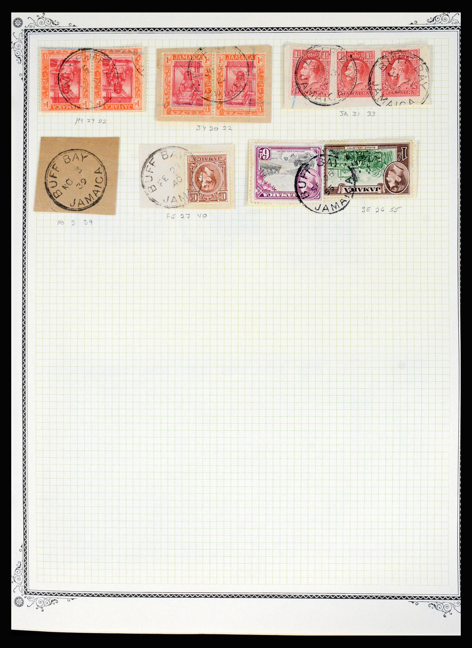 36195 0070 - Postzegelverzameling 36195 Jamaica stempelverzameling 1857-1960.