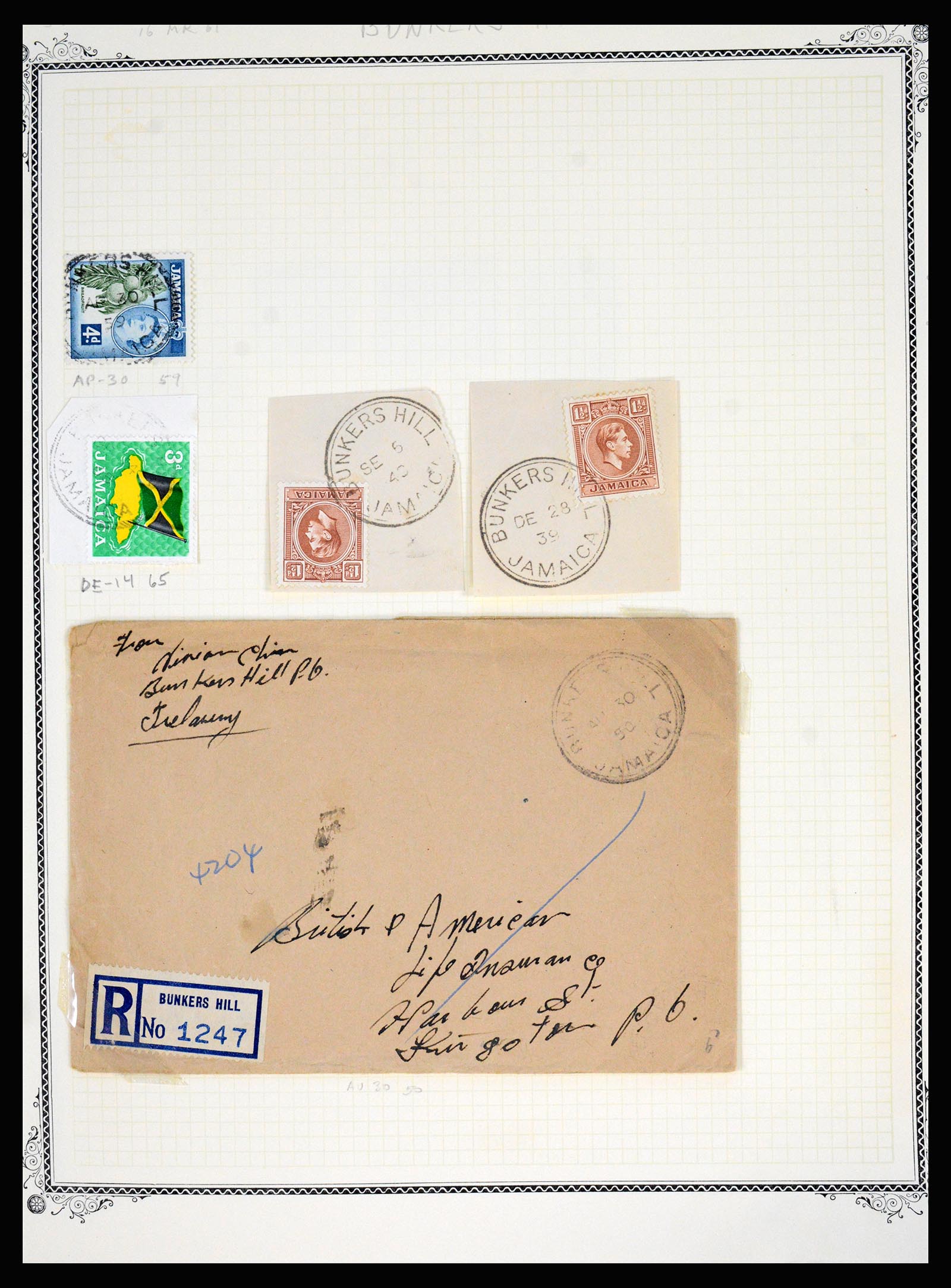 36195 0073 - Postzegelverzameling 36195 Jamaica stempelverzameling 1857-1960.