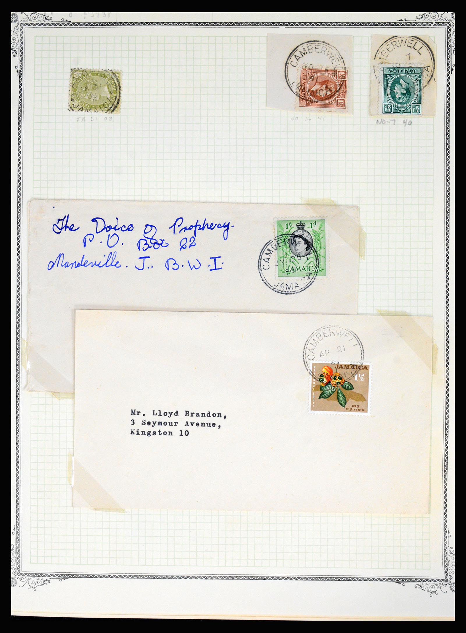 36195 0078 - Postzegelverzameling 36195 Jamaica stempelverzameling 1857-1960.