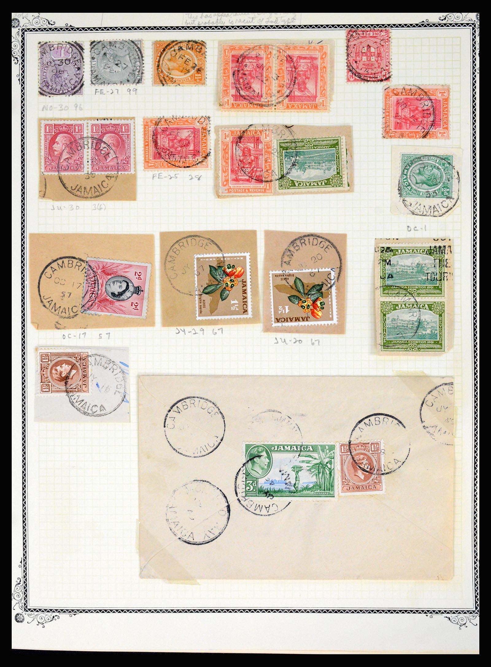 36195 0079 - Postzegelverzameling 36195 Jamaica stempelverzameling 1857-1960.