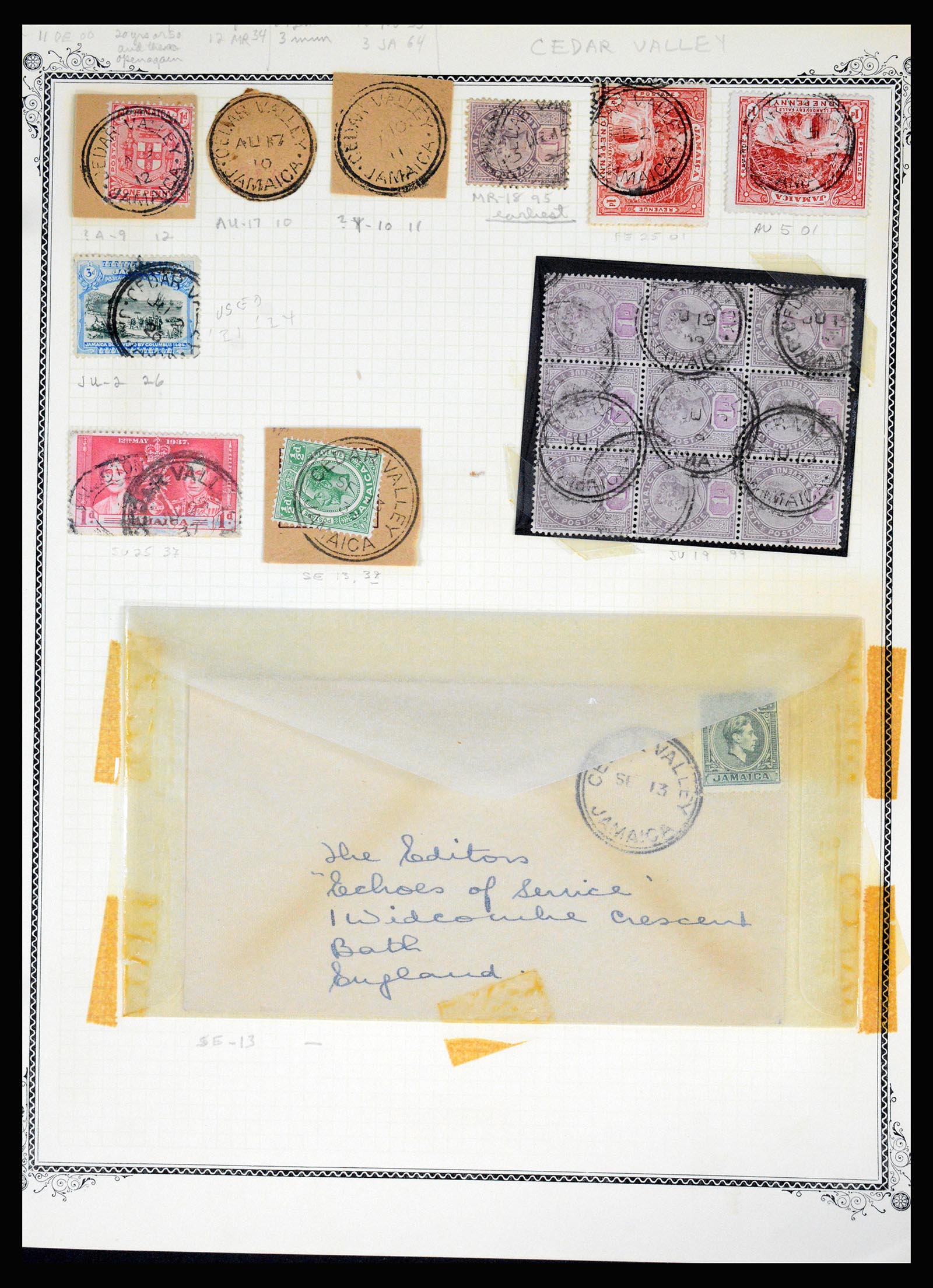 36195 0089 - Postzegelverzameling 36195 Jamaica stempelverzameling 1857-1960.