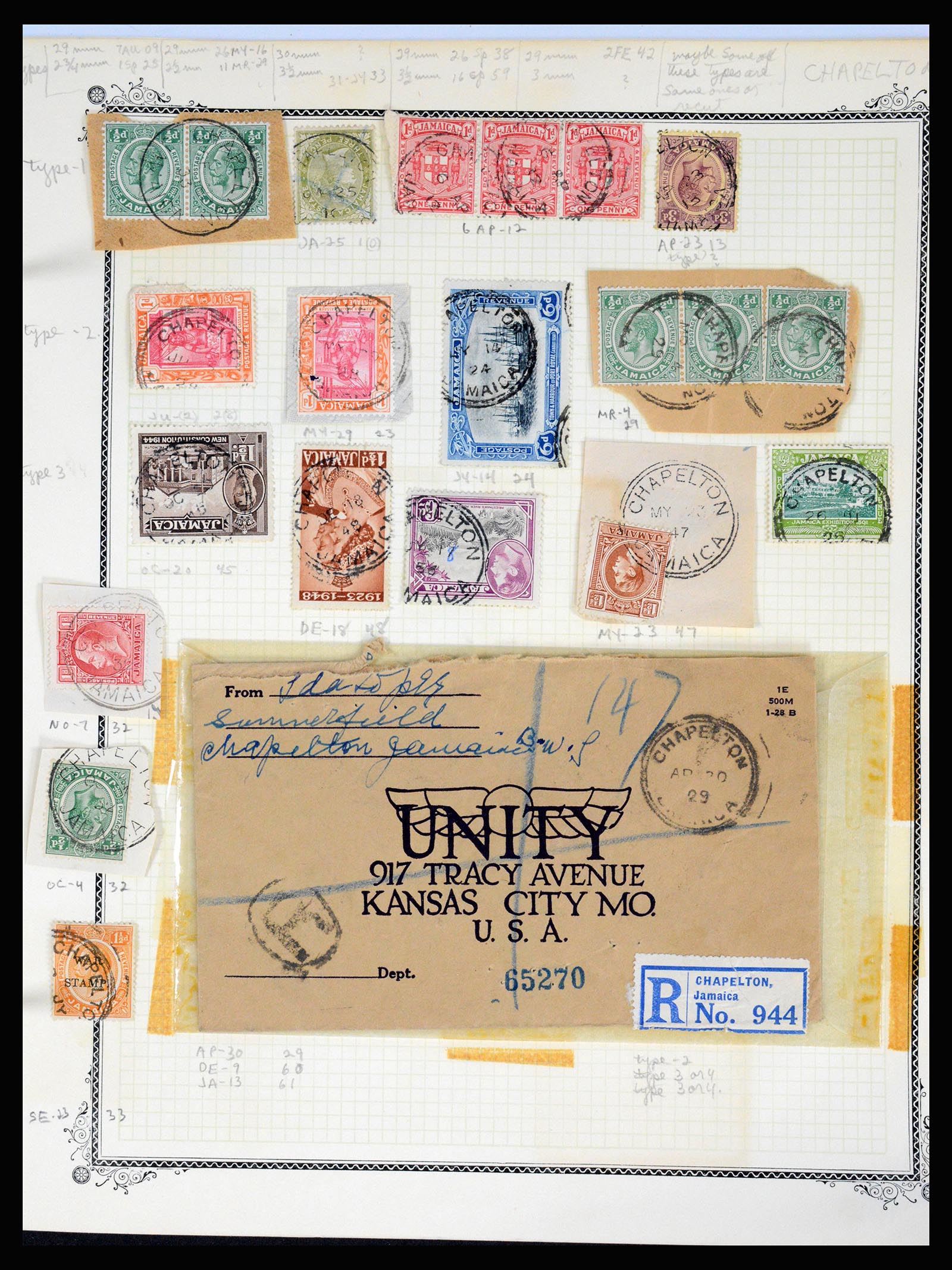 36195 0094 - Postzegelverzameling 36195 Jamaica stempelverzameling 1857-1960.