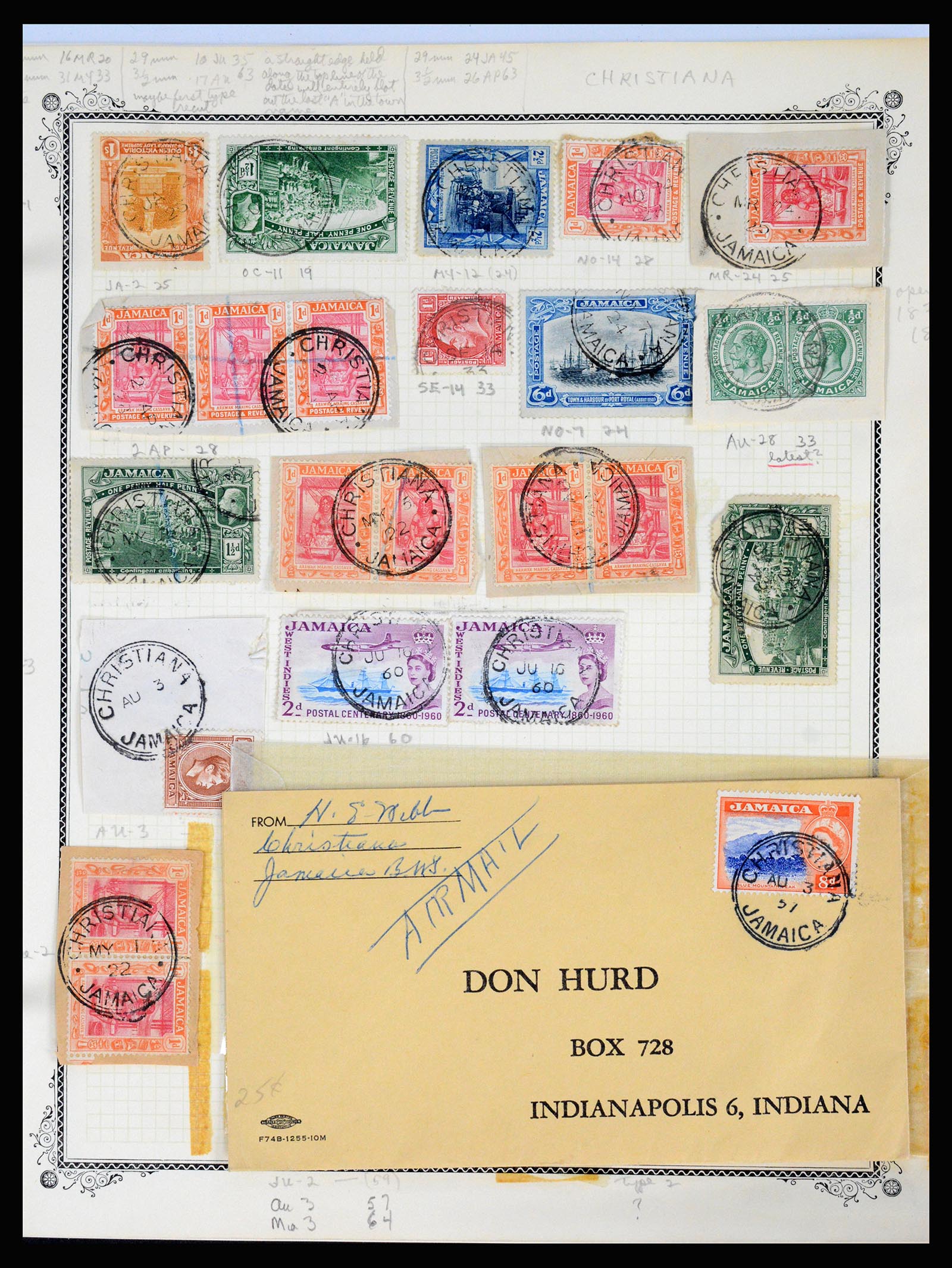 36195 0098 - Postzegelverzameling 36195 Jamaica stempelverzameling 1857-1960.