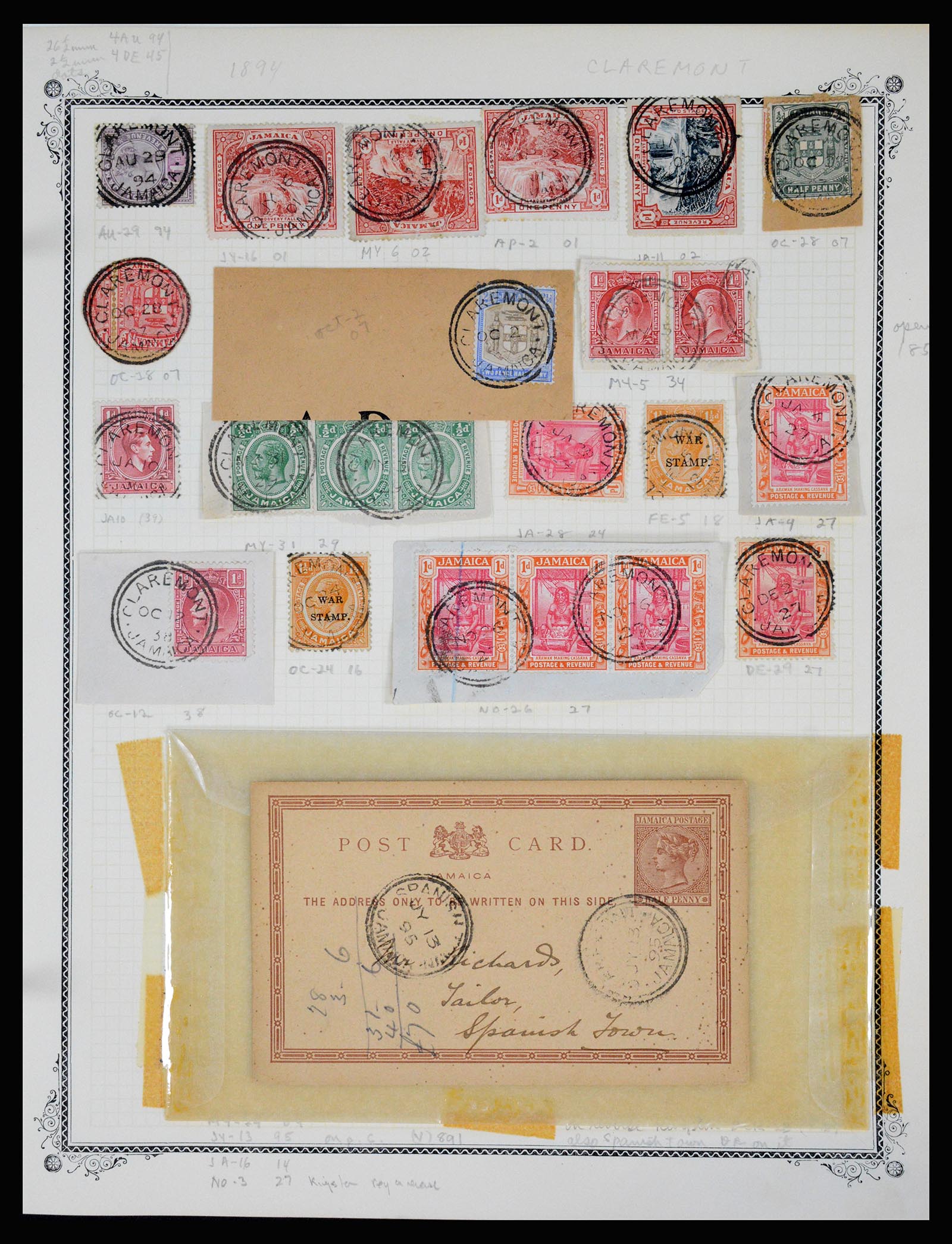 36195 0102 - Postzegelverzameling 36195 Jamaica stempelverzameling 1857-1960.