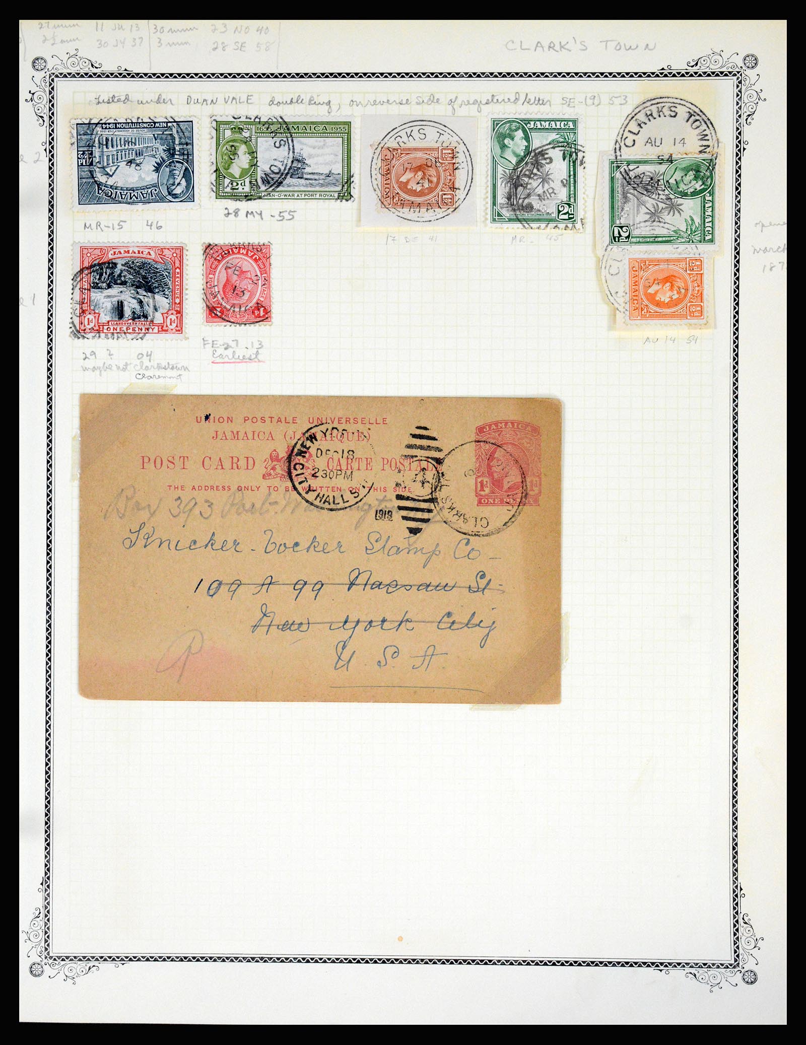 36195 0105 - Postzegelverzameling 36195 Jamaica stempelverzameling 1857-1960.