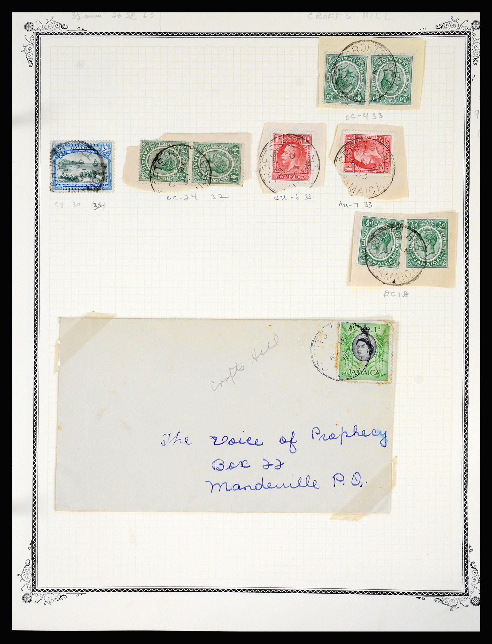 36195 0116 - Postzegelverzameling 36195 Jamaica stempelverzameling 1857-1960.