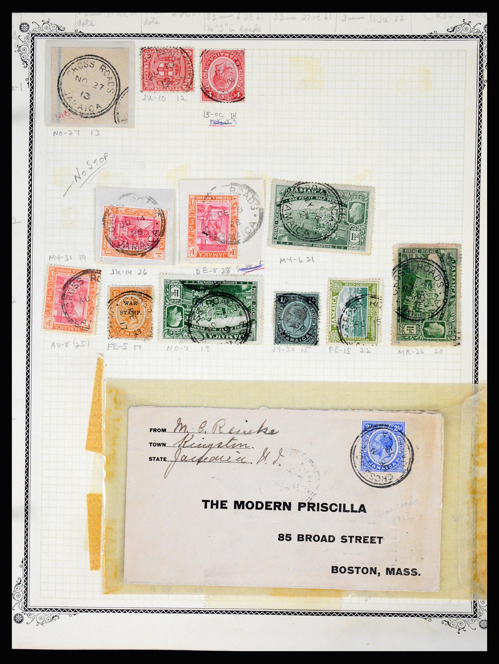 36195 0120 - Postzegelverzameling 36195 Jamaica stempelverzameling 1857-1960.