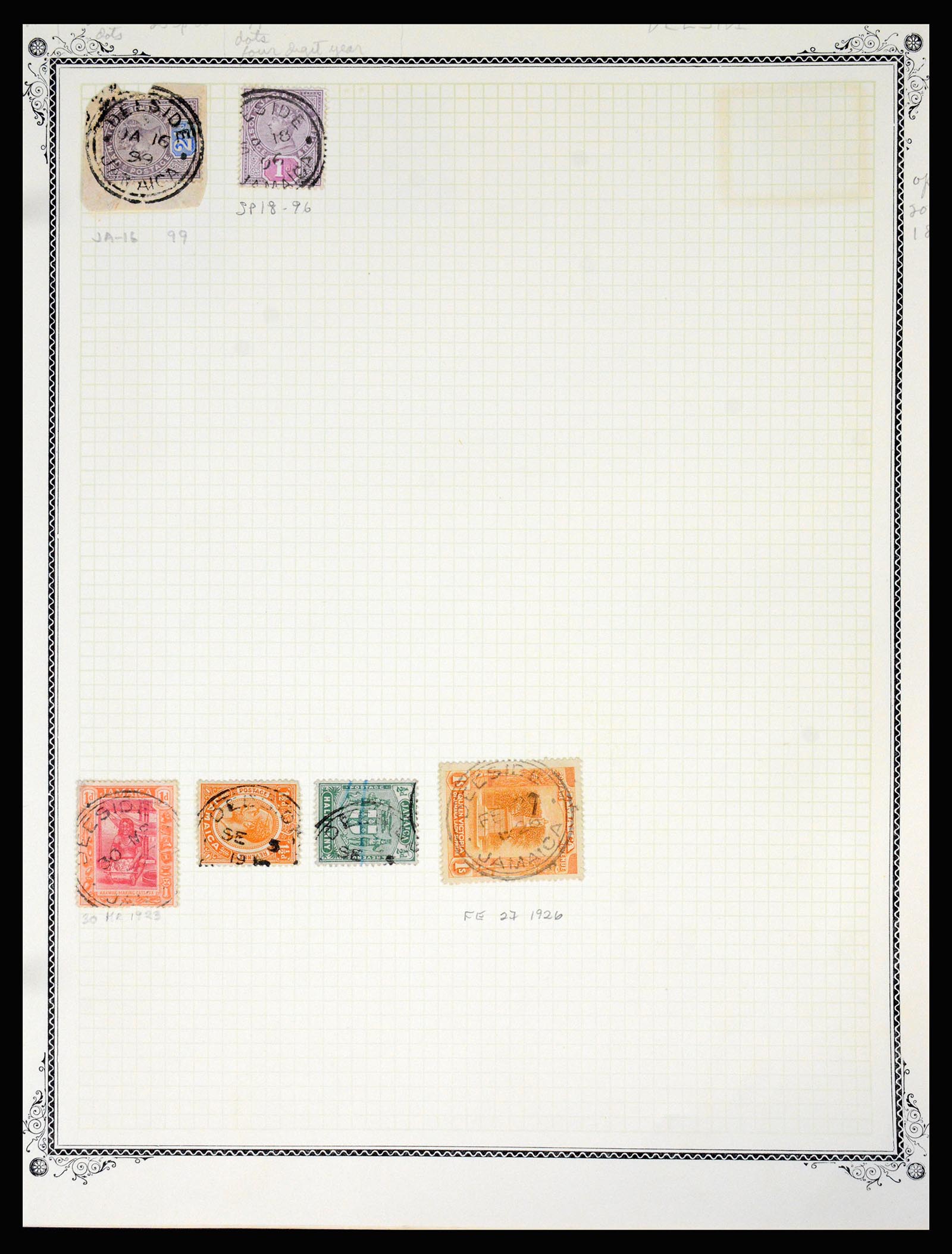 36195 0130 - Postzegelverzameling 36195 Jamaica stempelverzameling 1857-1960.