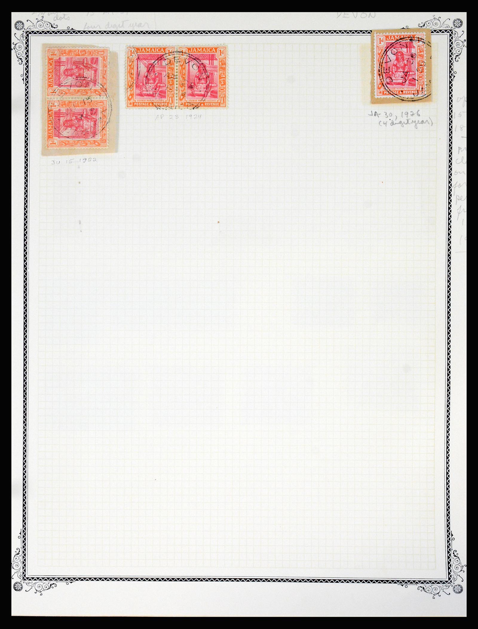36195 0131 - Postzegelverzameling 36195 Jamaica stempelverzameling 1857-1960.