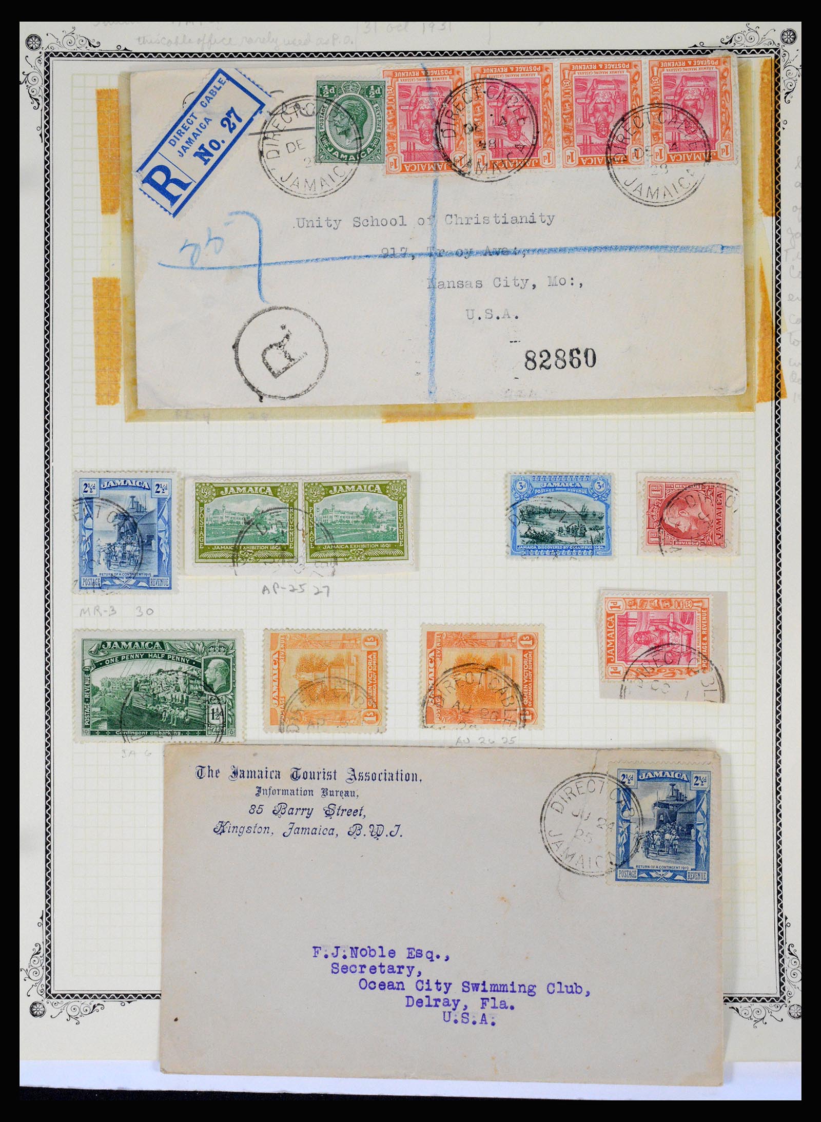 36195 0132 - Postzegelverzameling 36195 Jamaica stempelverzameling 1857-1960.