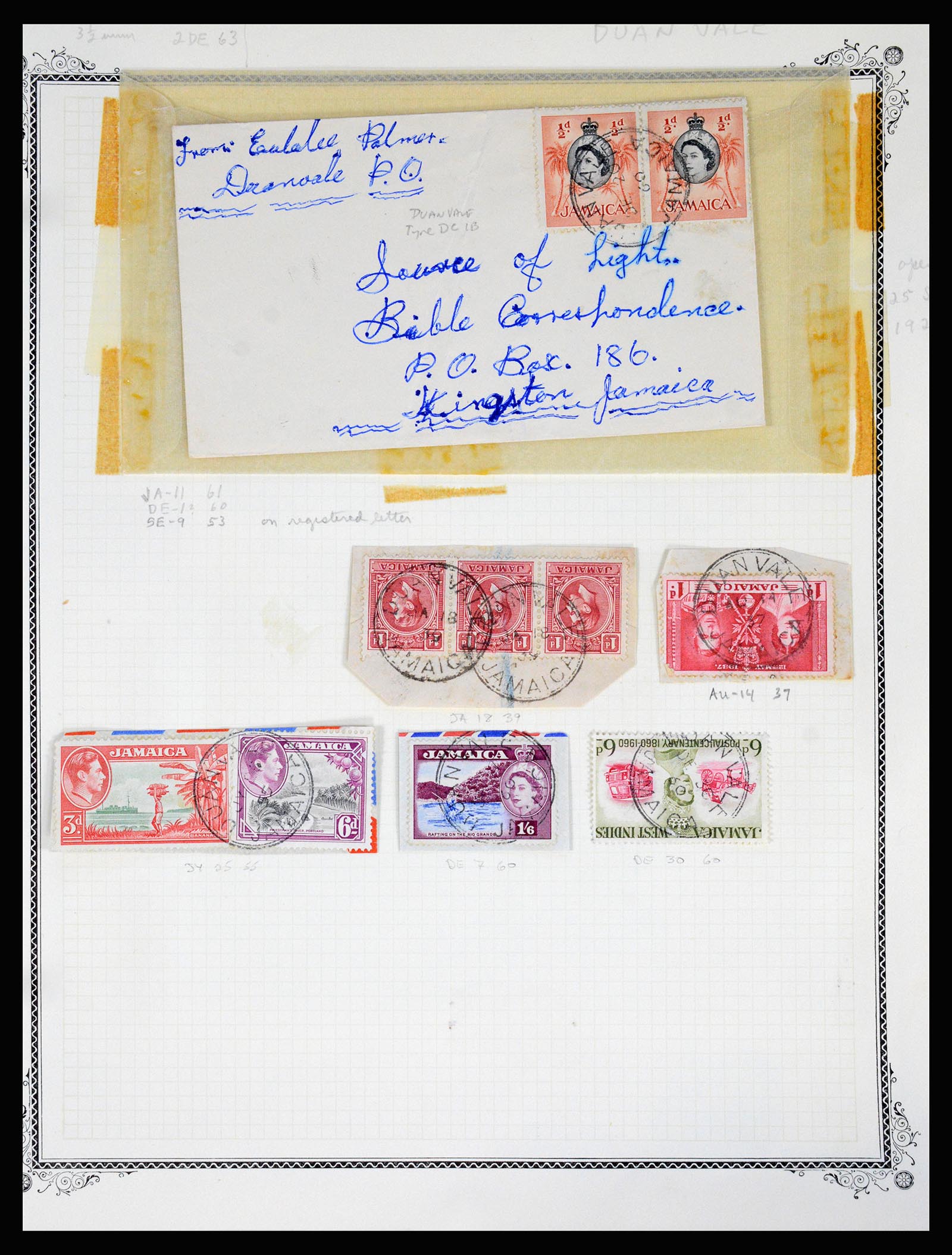 36195 0134 - Postzegelverzameling 36195 Jamaica stempelverzameling 1857-1960.