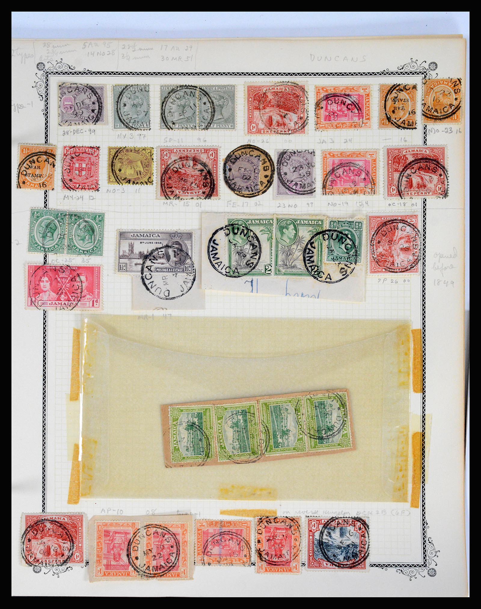 36195 0136 - Postzegelverzameling 36195 Jamaica stempelverzameling 1857-1960.