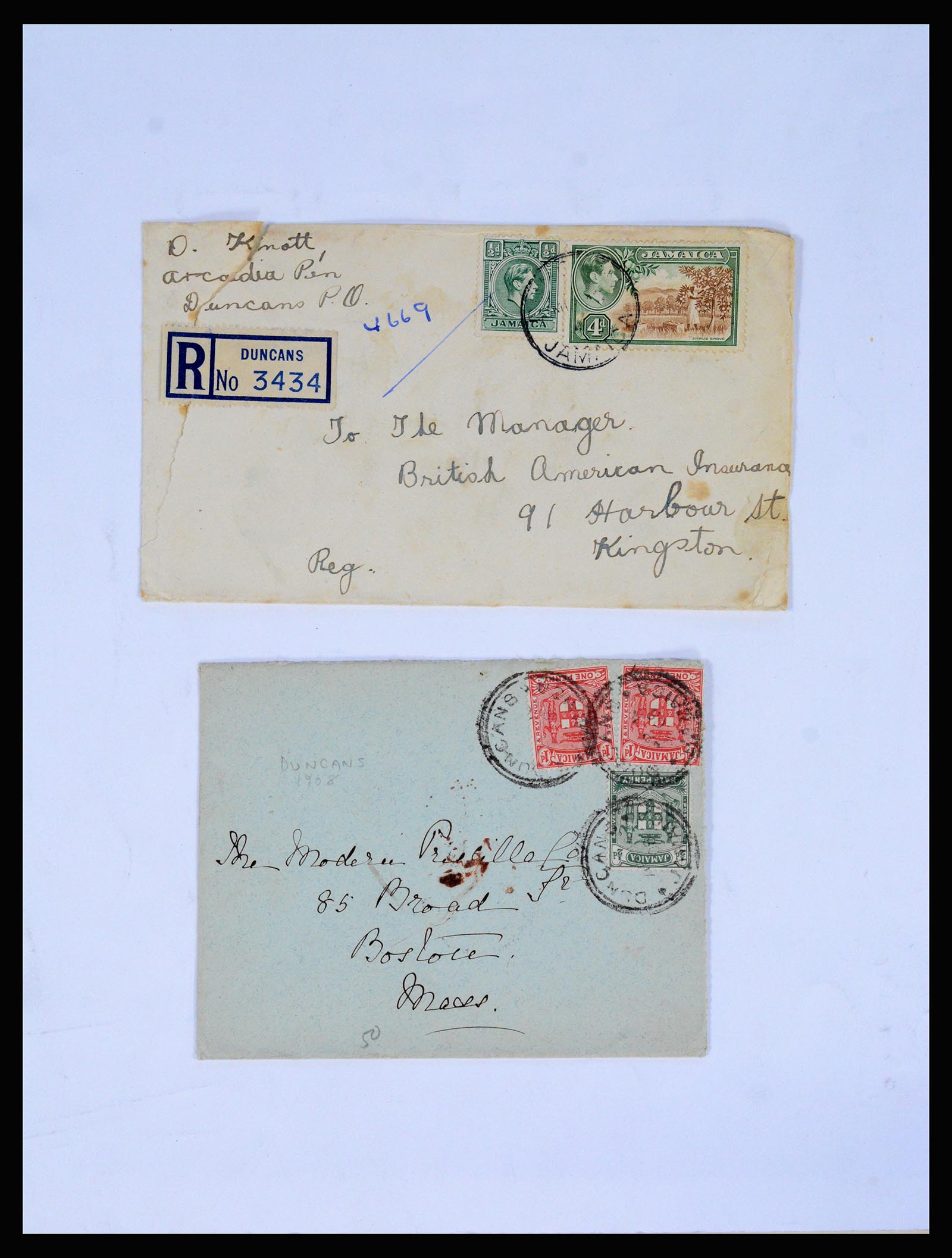 36195 0137 - Postzegelverzameling 36195 Jamaica stempelverzameling 1857-1960.