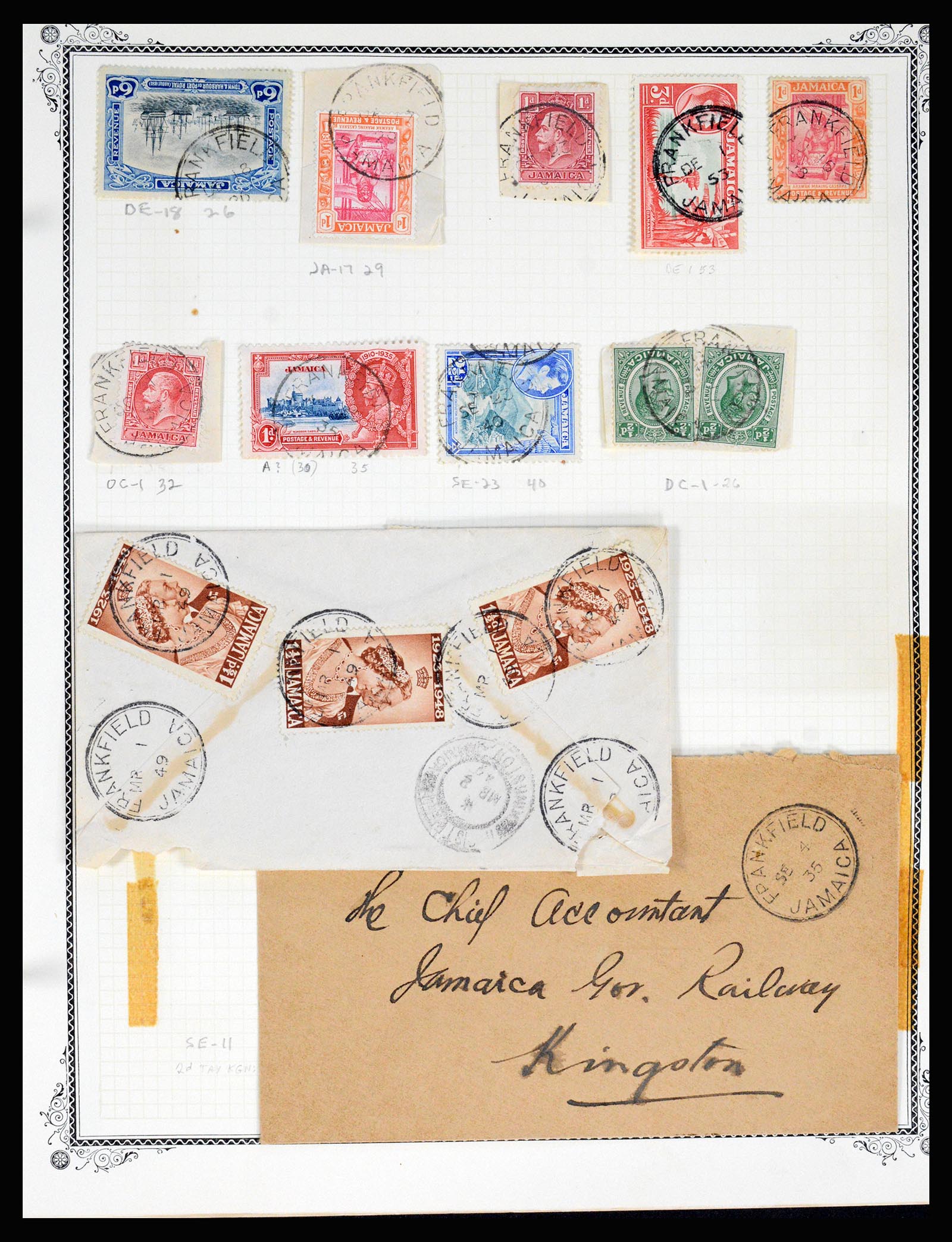 36195 0152 - Postzegelverzameling 36195 Jamaica stempelverzameling 1857-1960.