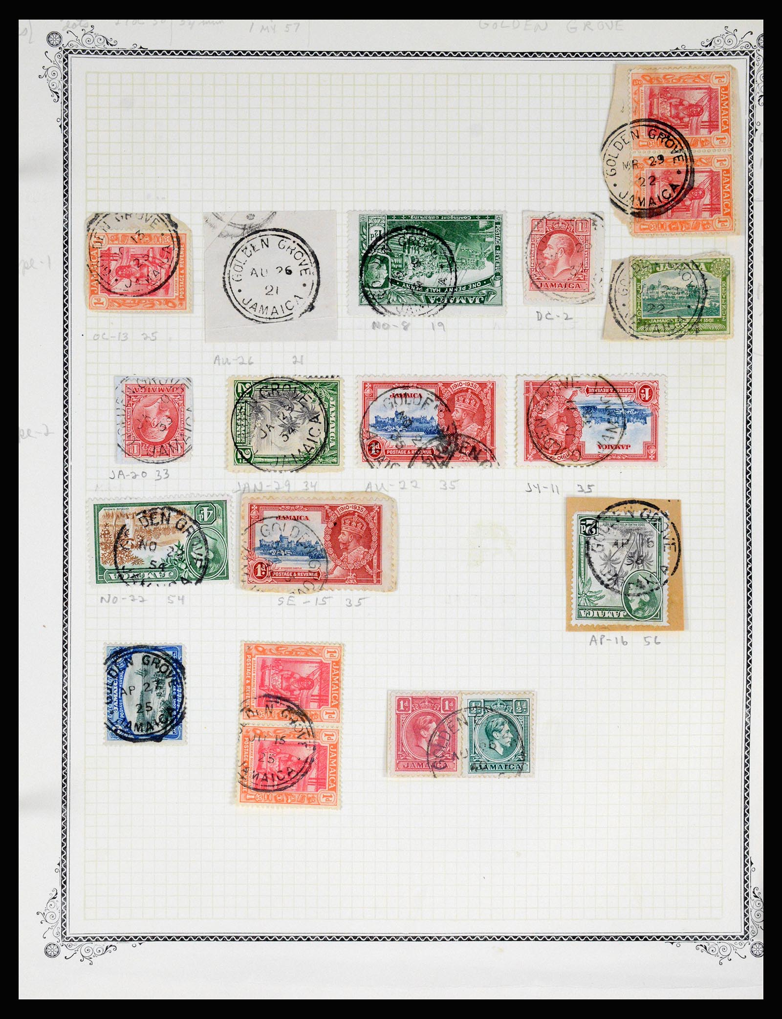 36195 0166 - Postzegelverzameling 36195 Jamaica stempelverzameling 1857-1960.