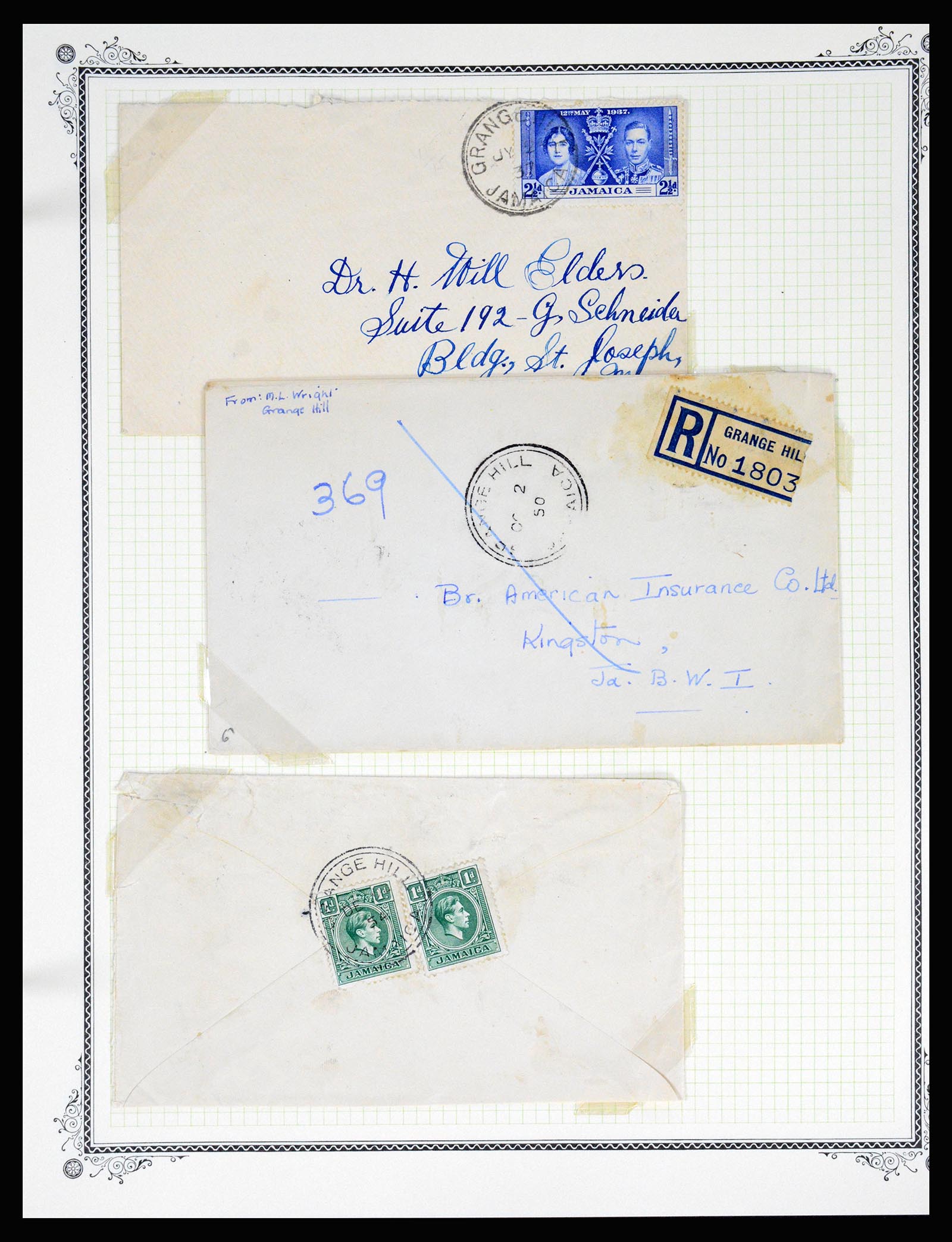 36195 0170 - Postzegelverzameling 36195 Jamaica stempelverzameling 1857-1960.
